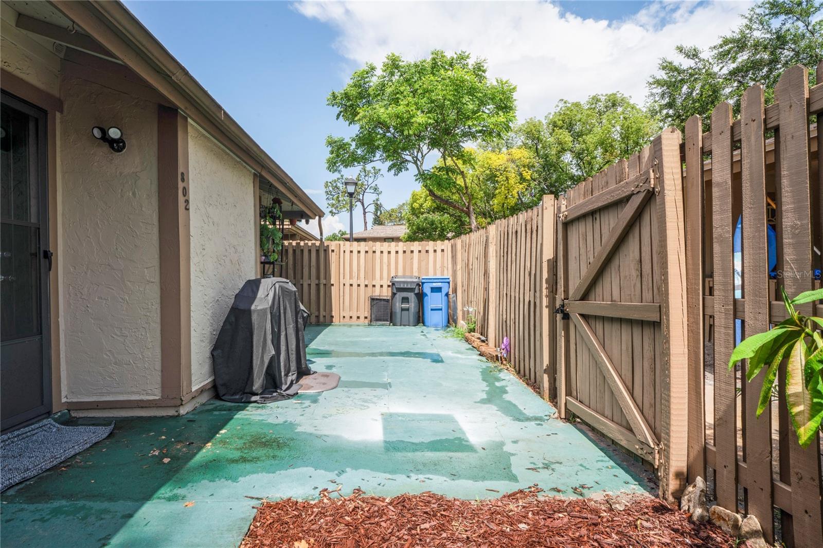 Spacious and Private Side Yard