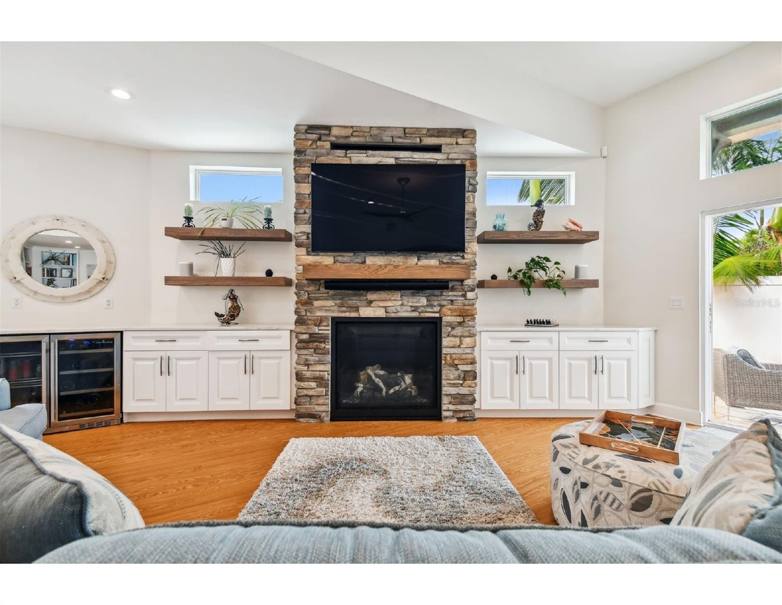 Living Room with Fire Place