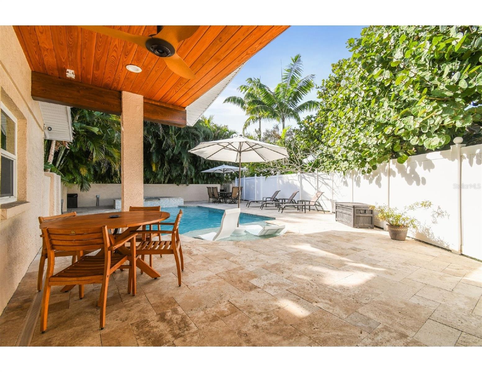 Pool with Shady Spaces