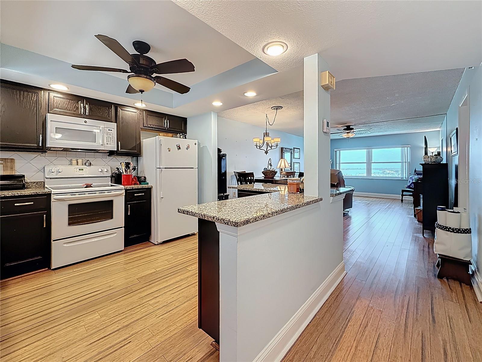 As you can see this unit is completely updated with bamboo flooring and granite countertops.