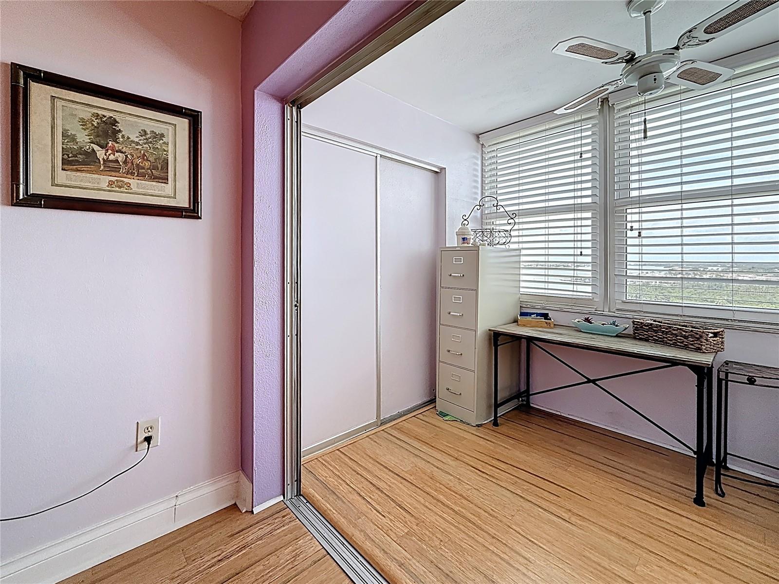 This shows the Florida room space that also has sliders that can be closed between the rooms.