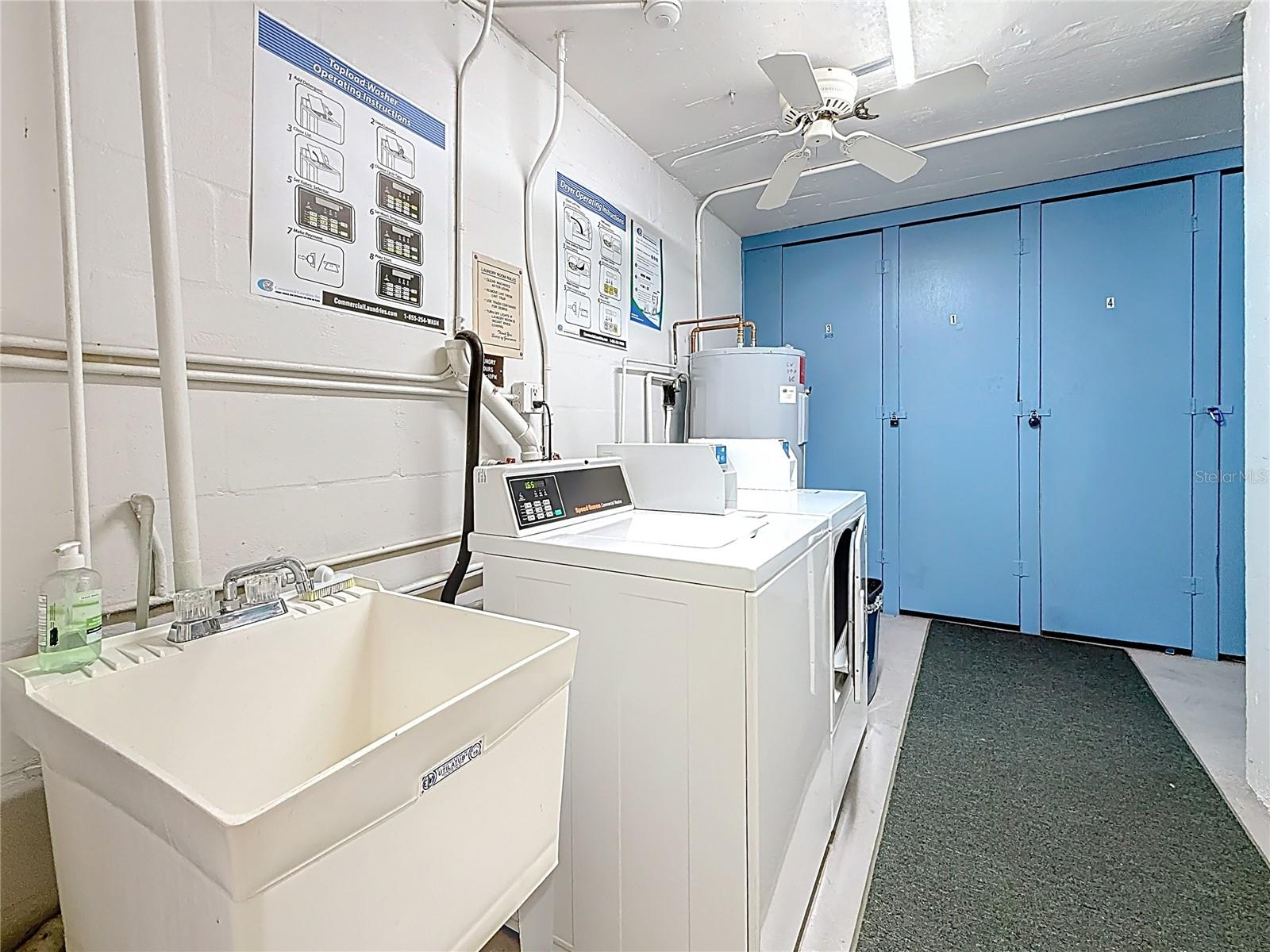 This picture shows the laundry area that is location right on the same floor as the unit.  There is also a storage room for this unit in thgis area which is right next to the elevators on the same floor