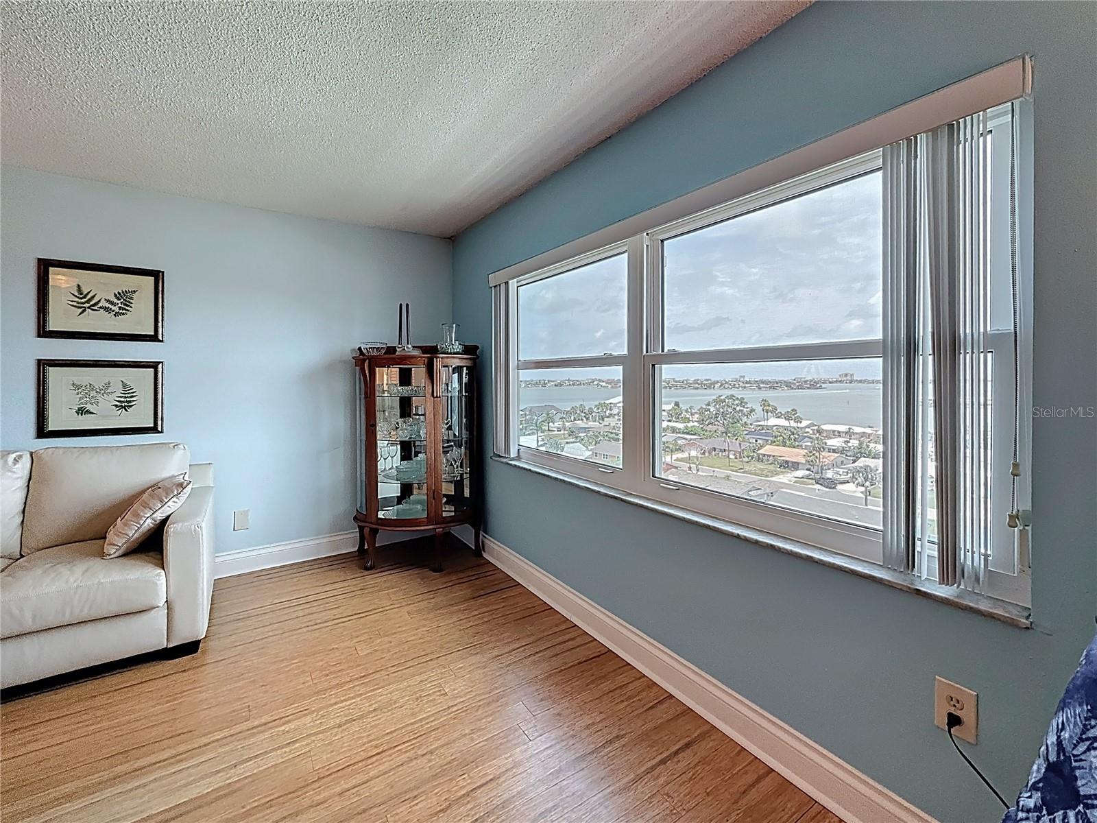 This is a 2nd look at the terrific water views from the living room.
