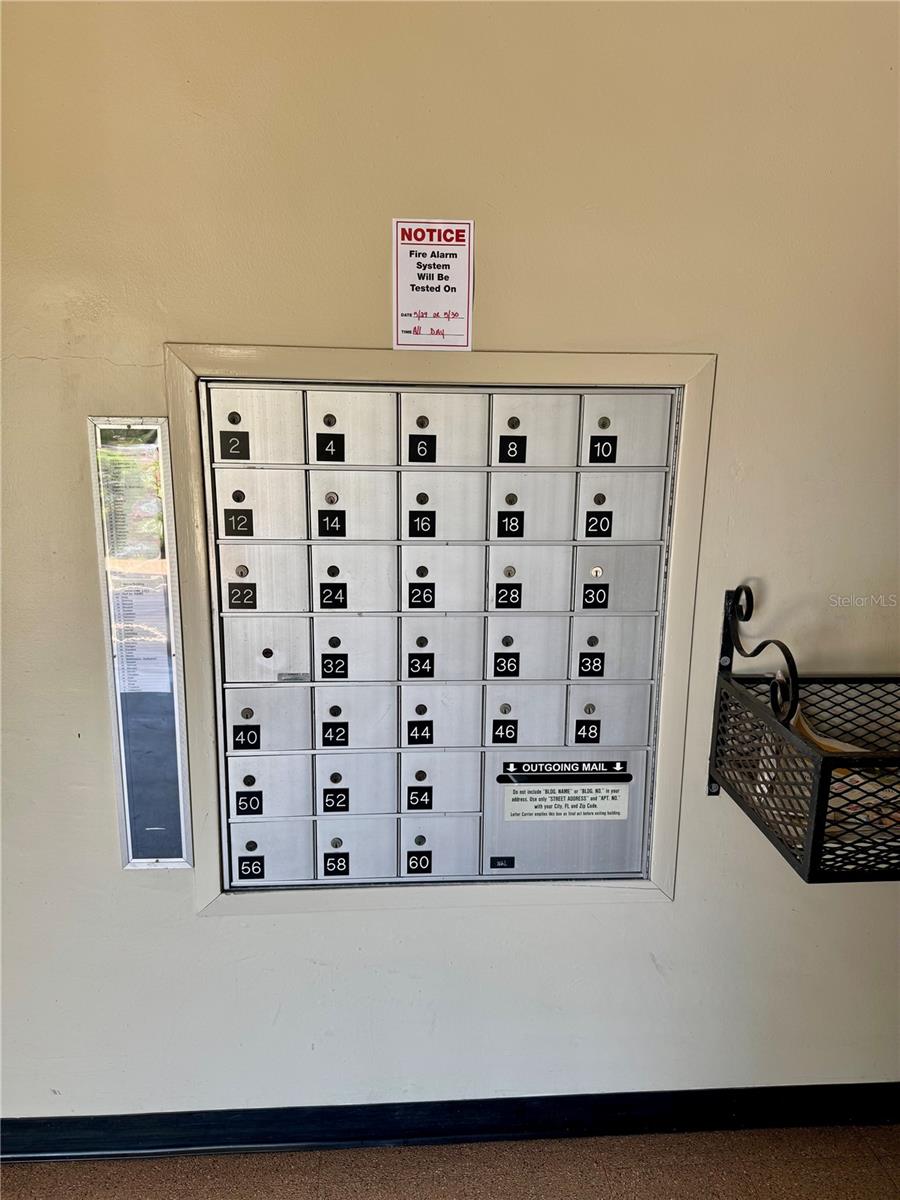Mail boxes are nearby