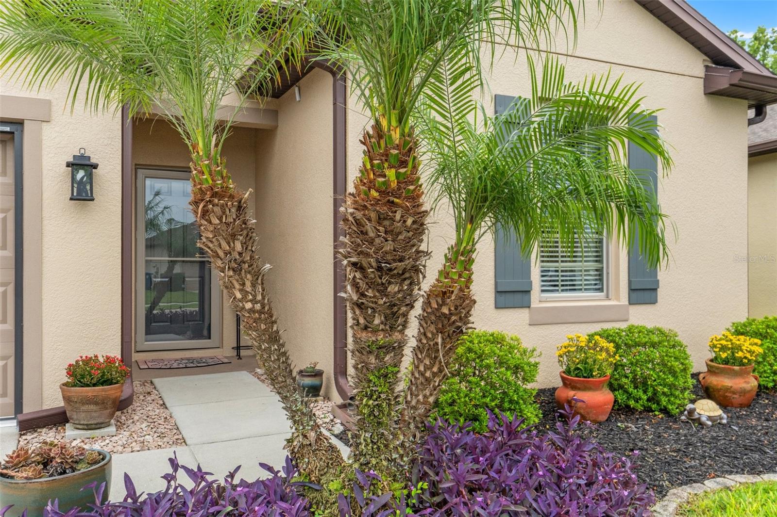 The covered front Entry and there's a storm door that converts to screens for a nice cross breeze.