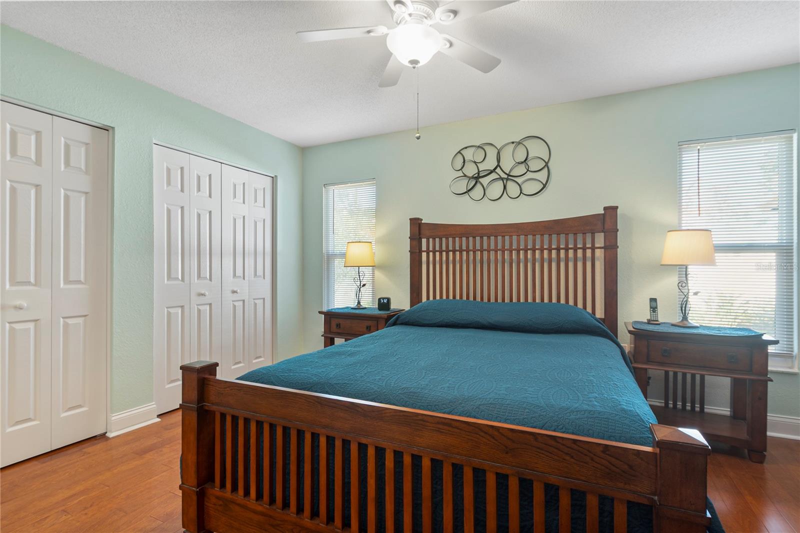 Primary bedroom double closet