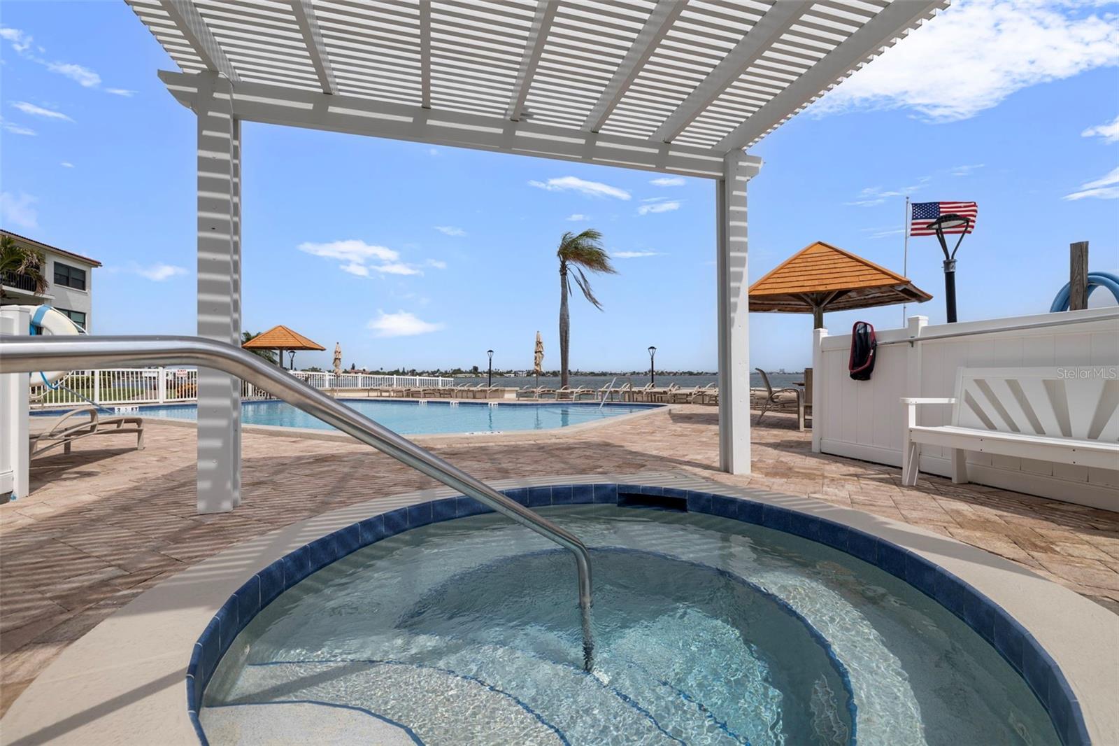 Picnic area off of pool area