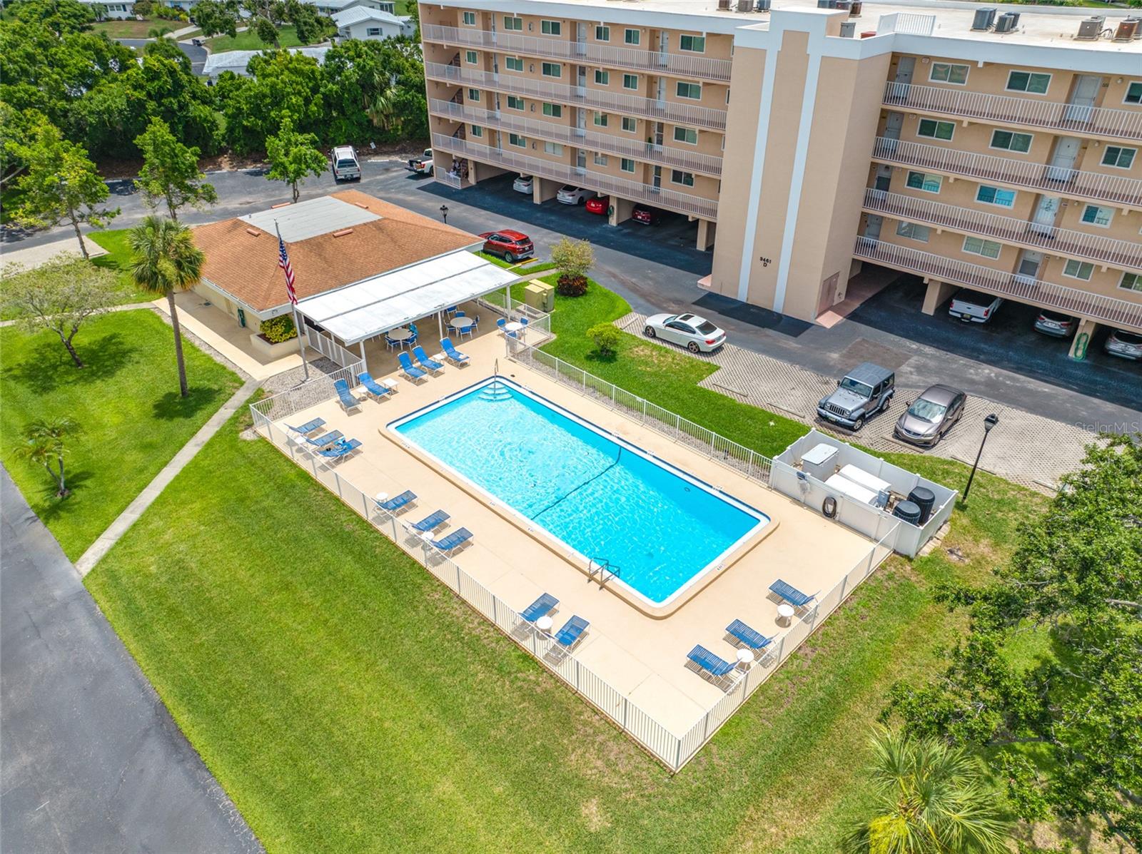 Aerial with pool