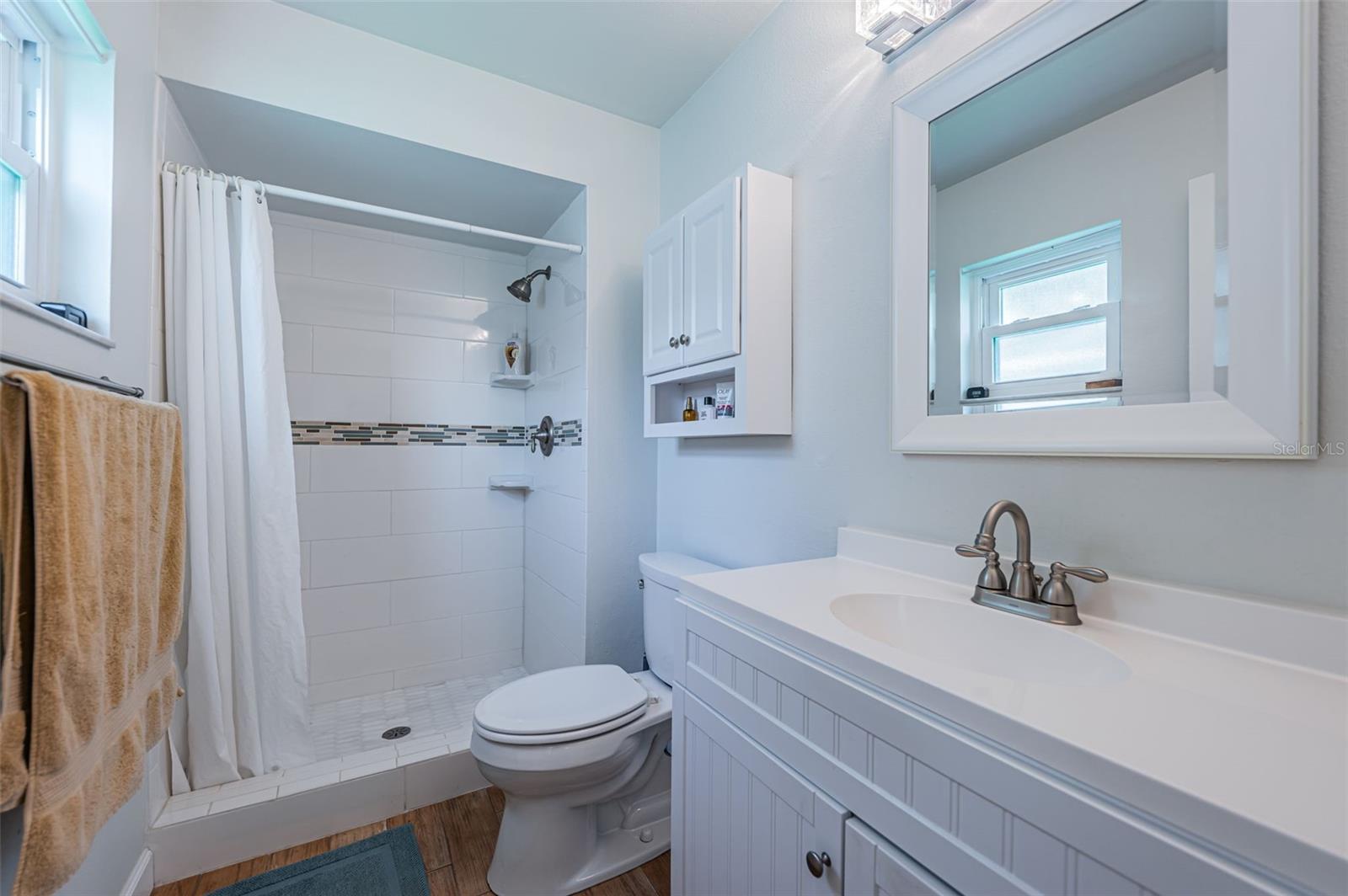 Primary bathroom with walk-in shower