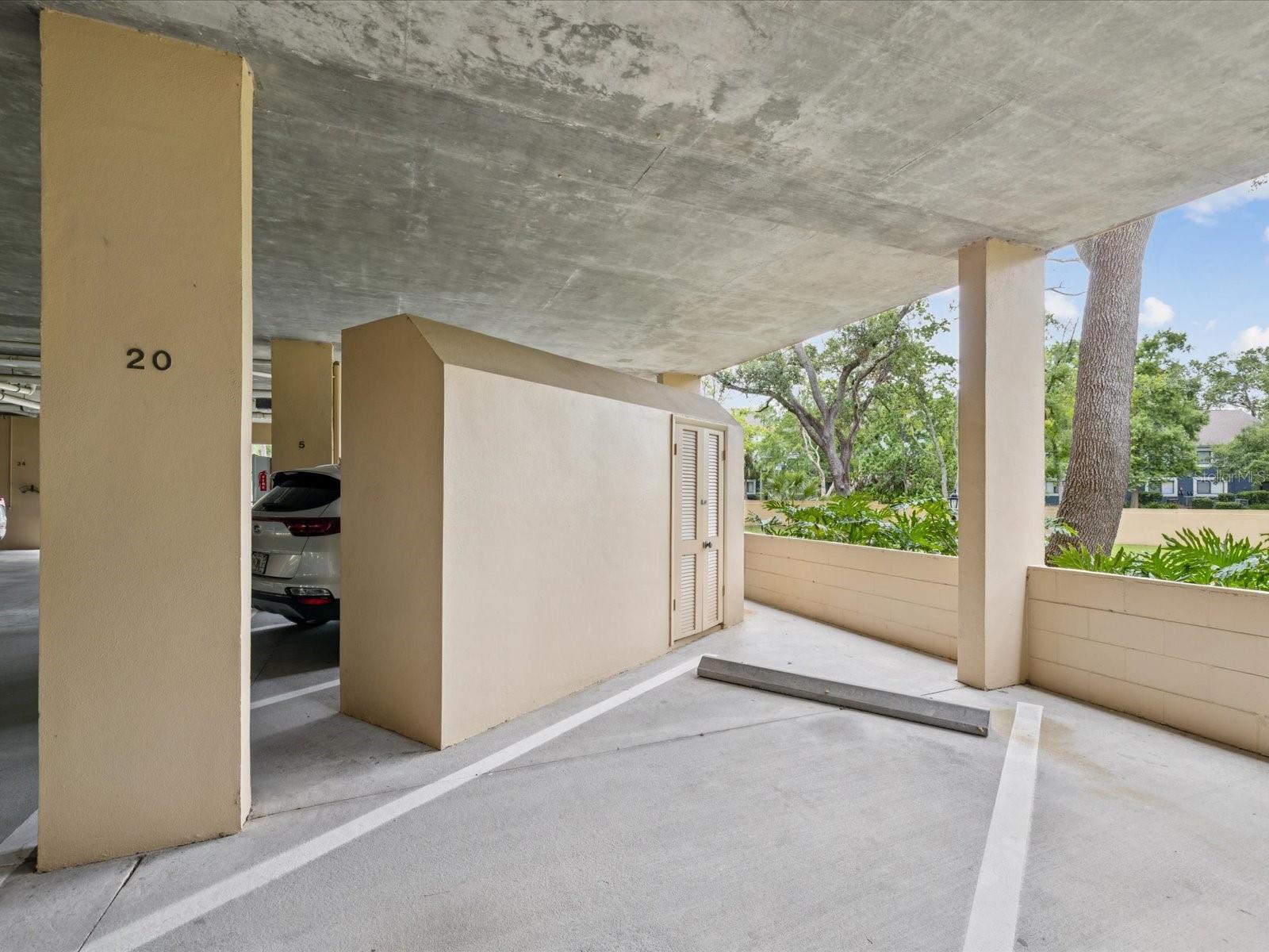 Parking Spot along with Storage Room