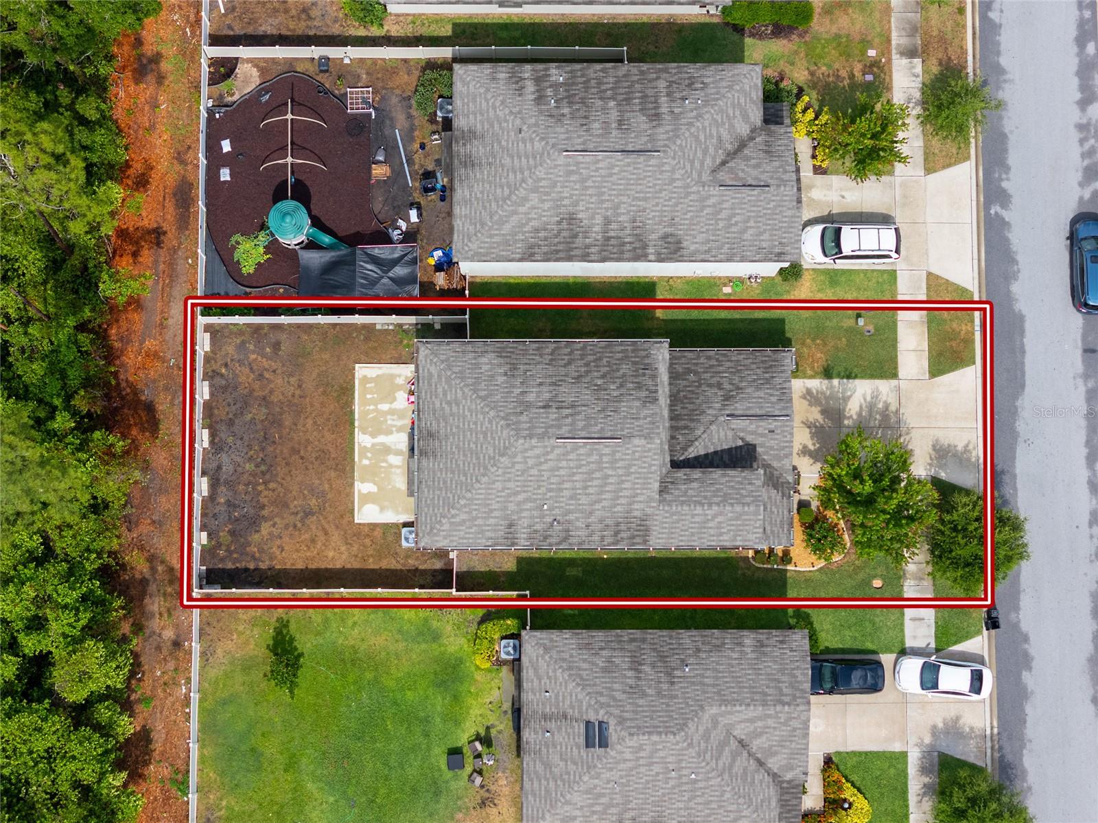 Aerial view of 7034 Emerald Spring Lp, New Port Richey, FL 34653 at Copperspring