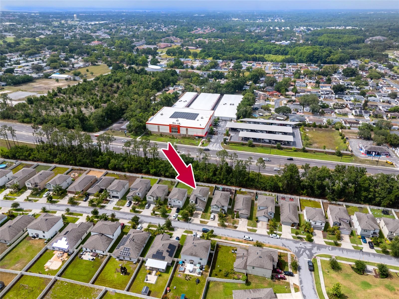 Aerial view of 7034 Emerald Spring Lp, New Port Richey, FL 34653 at Copperspring