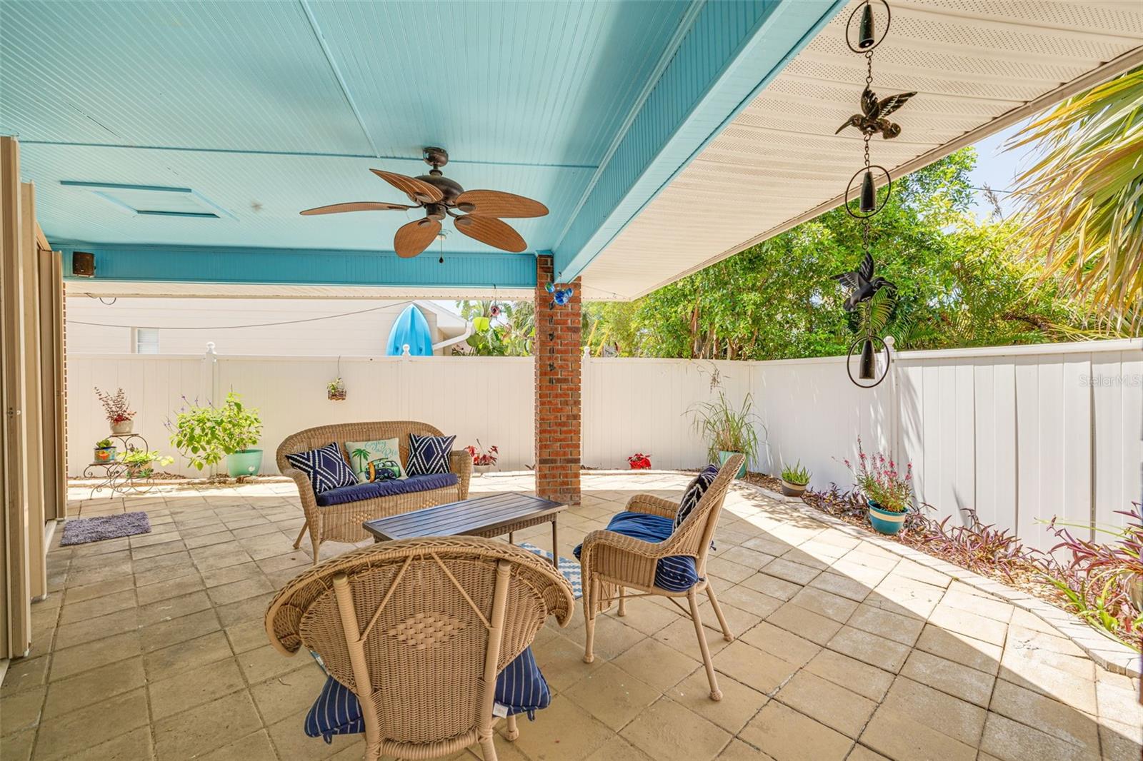 Shaded back patio
