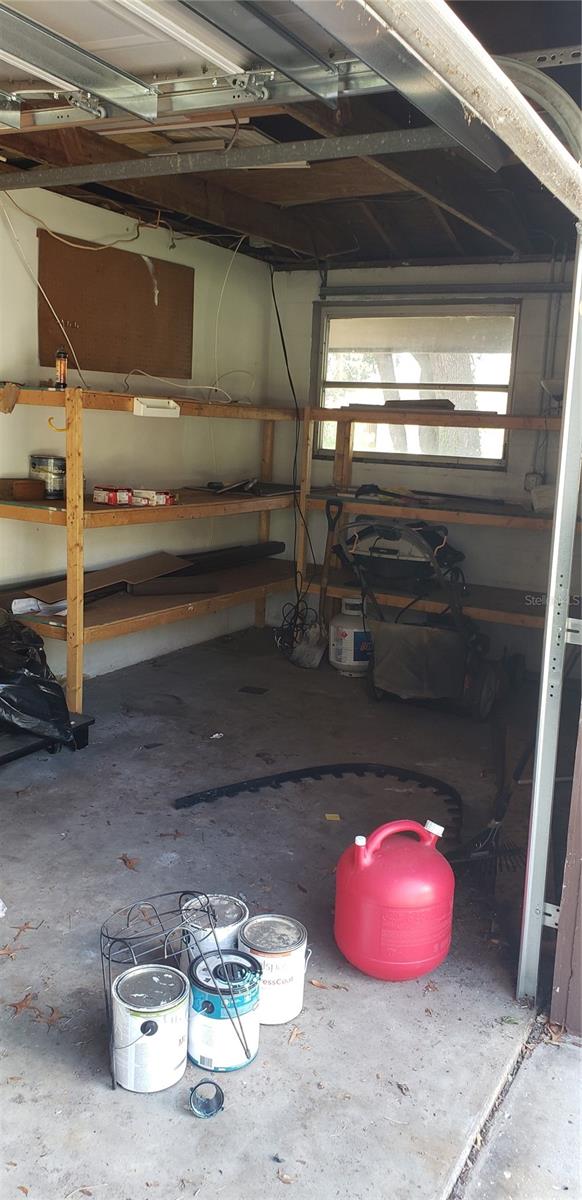 Right side storage in garage