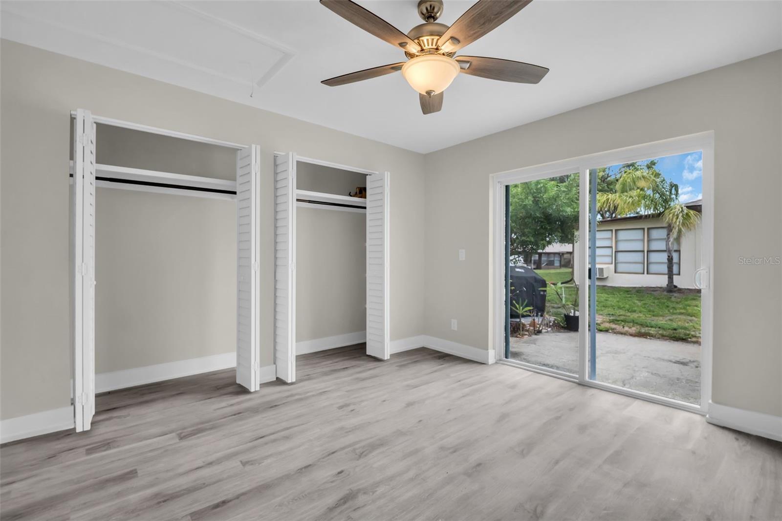 Bedroom with Slider to patio