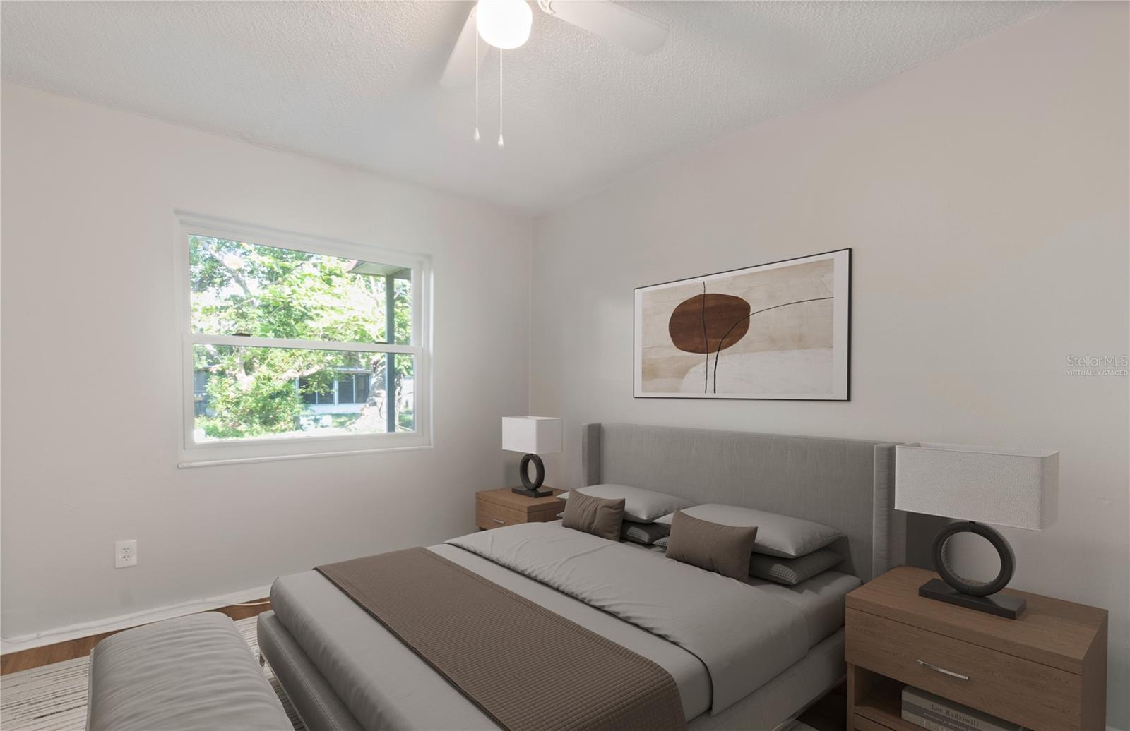 Virtually staged bedroom #2