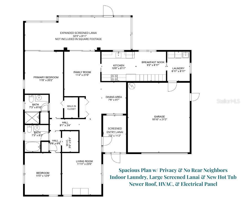 You'll love this spacious plan with both living room & family room spaces~