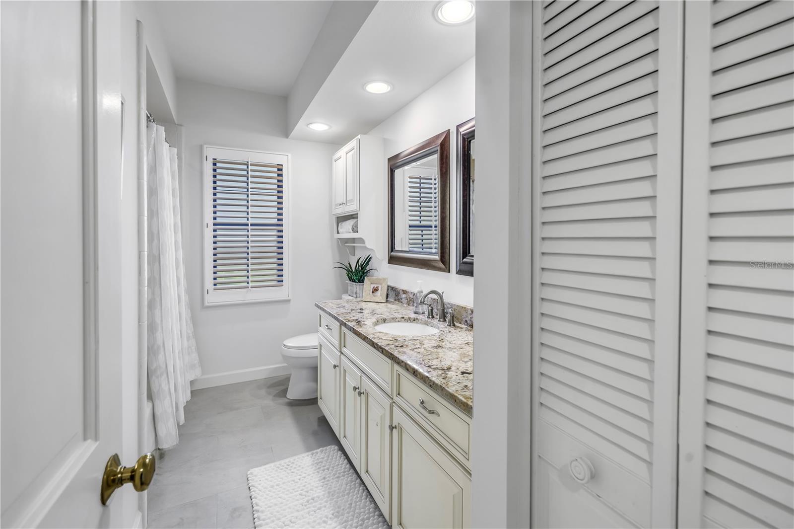Large Bathroom 2 with Shower Tub, and new flooring