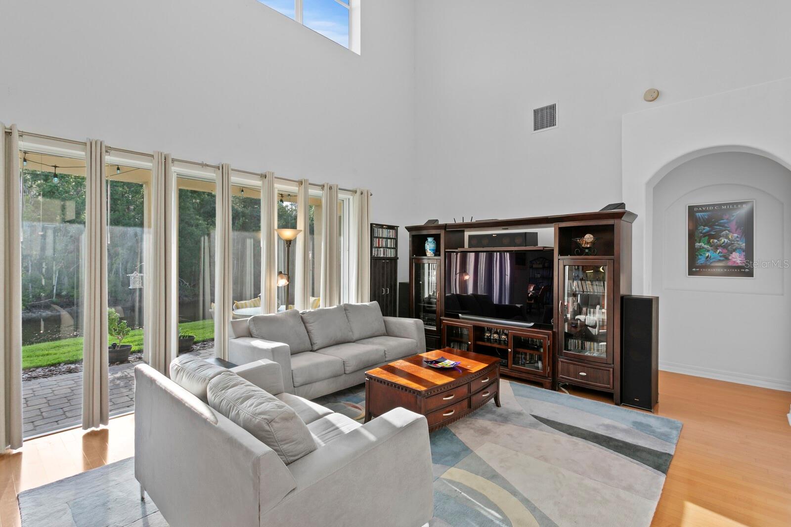 Family room with sliding doors to private lanai