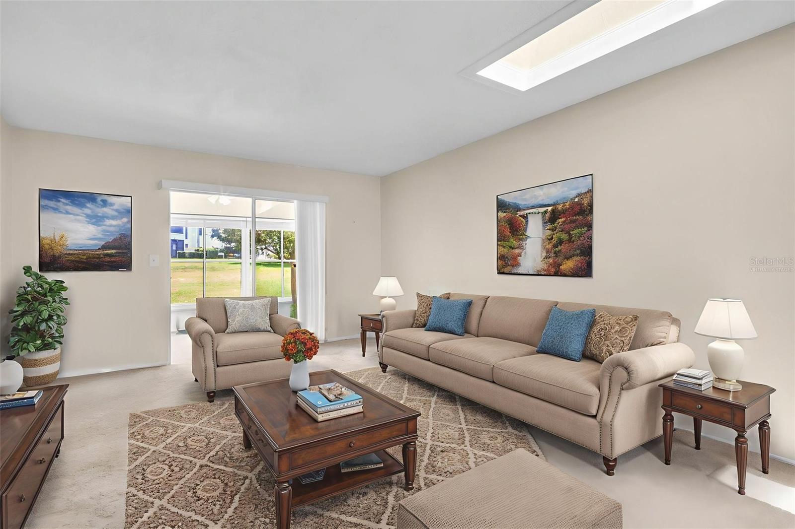 Virtually Staged - Spacious main living~