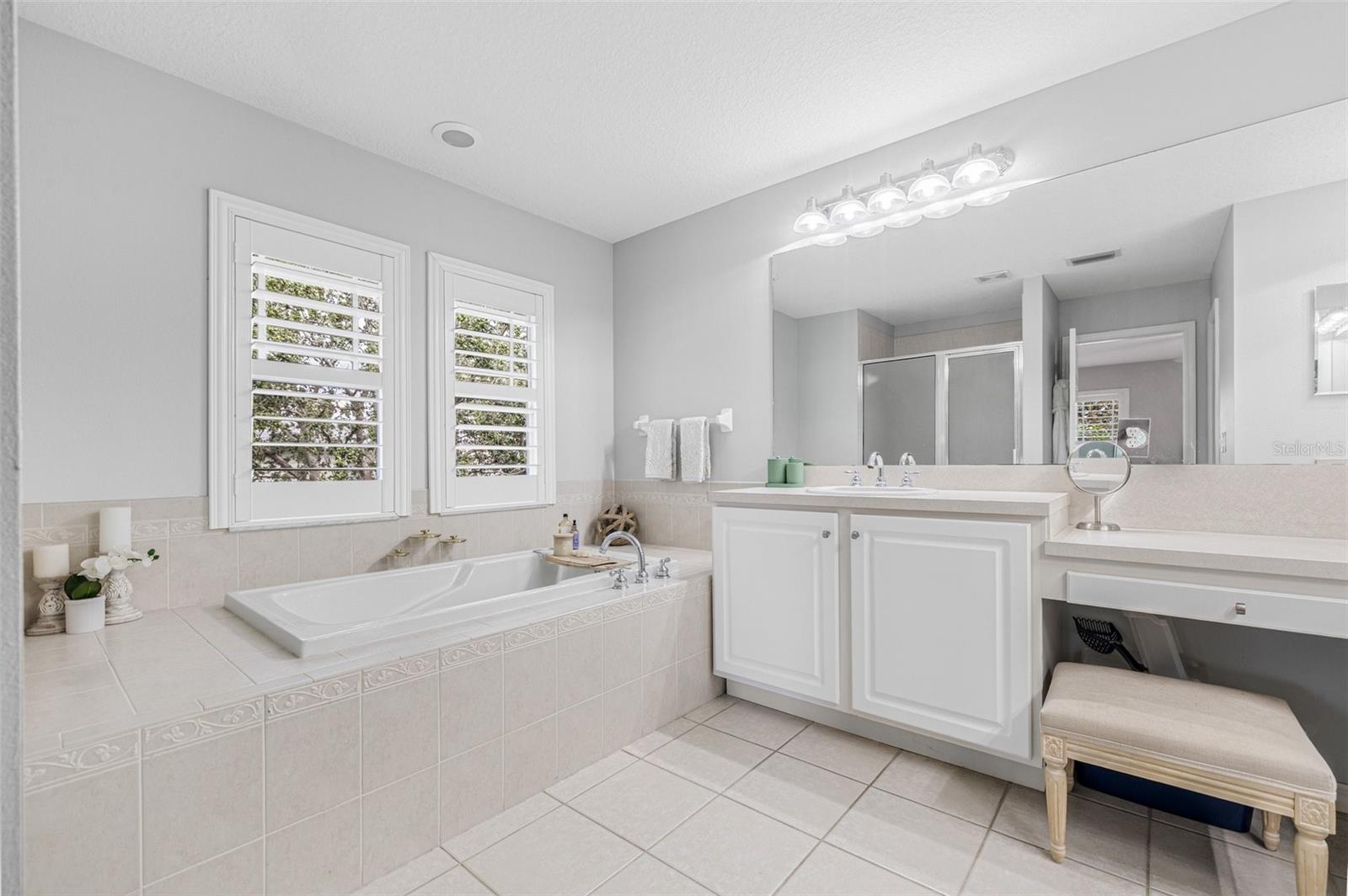 Primary Bath Ensuite Shower and Garden Tub