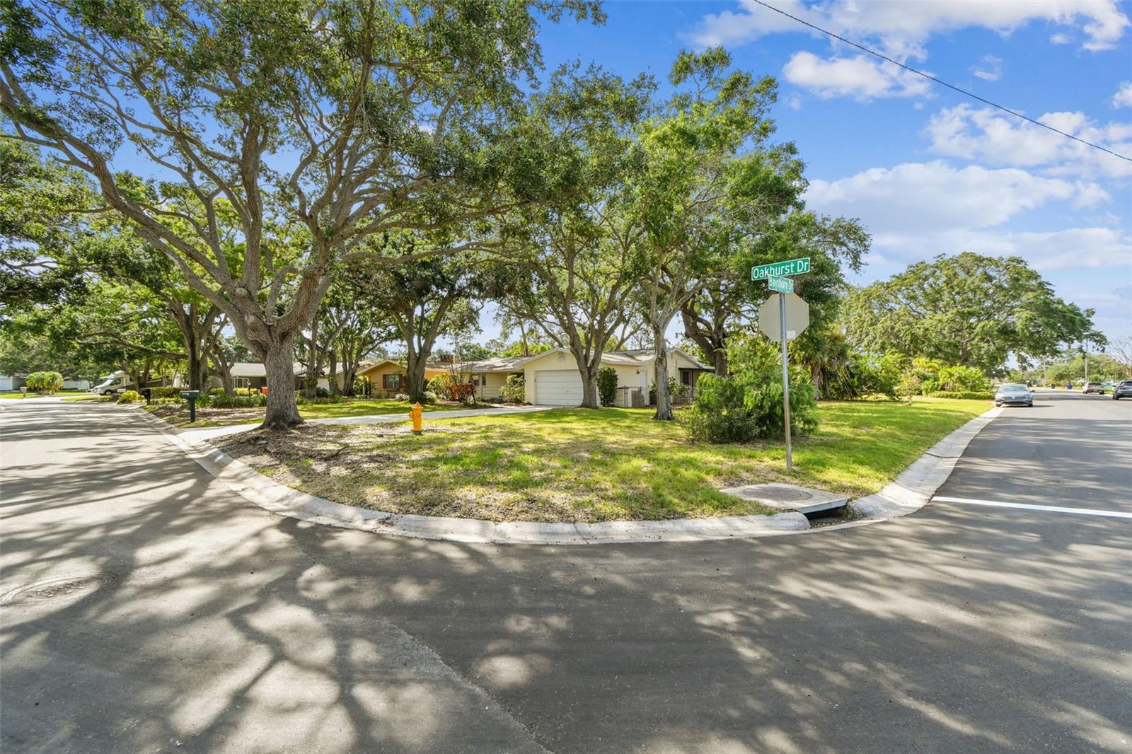 View of 79x118 corner lot, quiet neighborhood