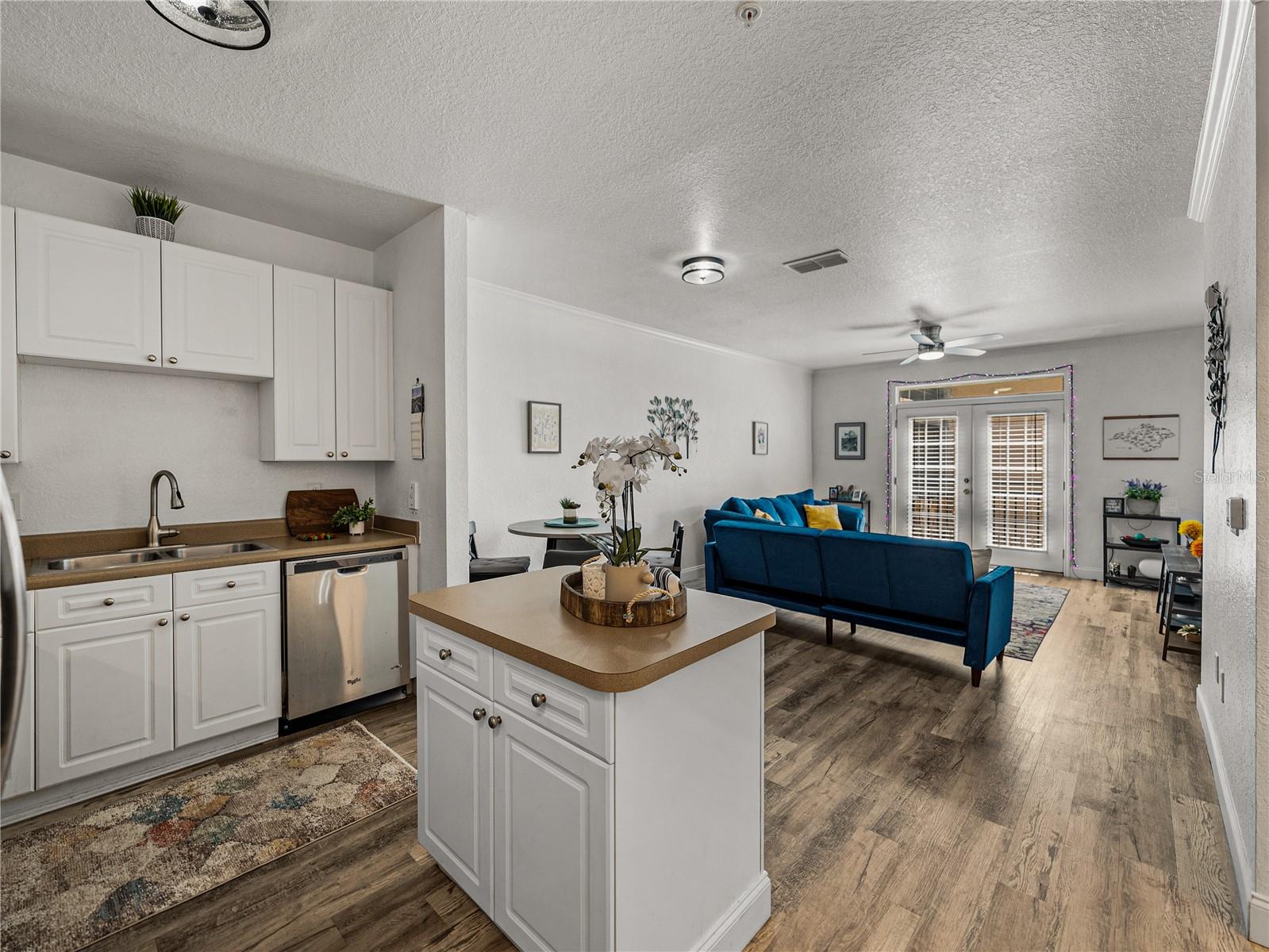 Kitchen with open floor plan