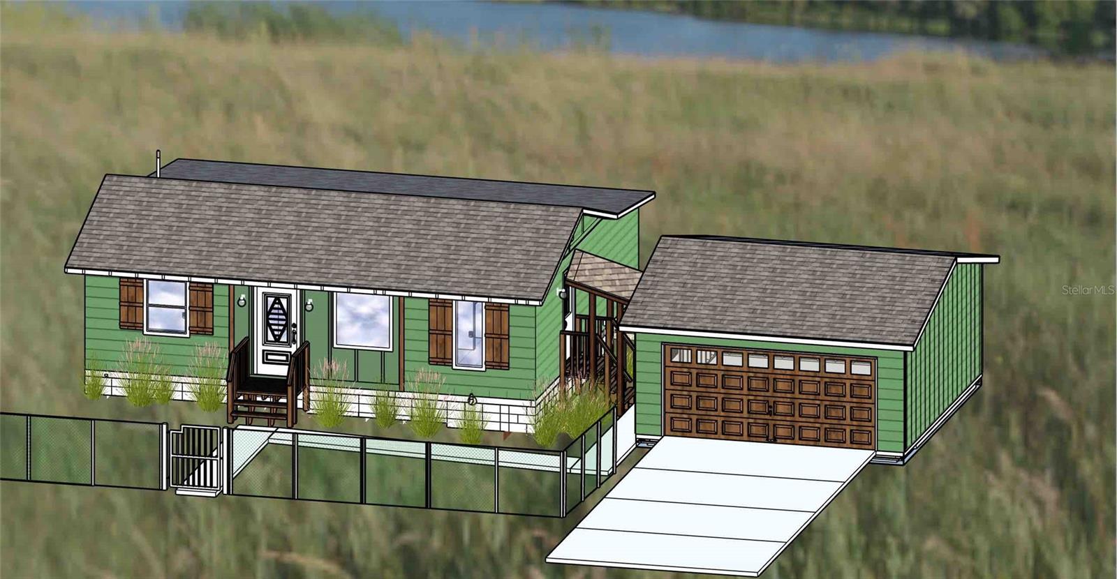 RENDERING WITH GARAGE