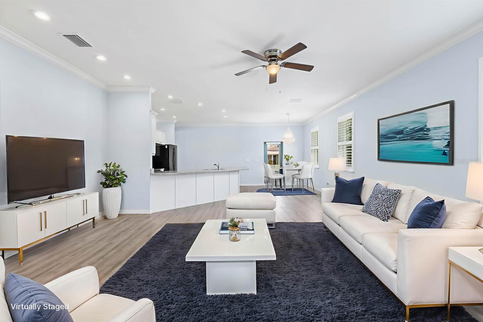 Living/Dining Room - Virtually Furnished