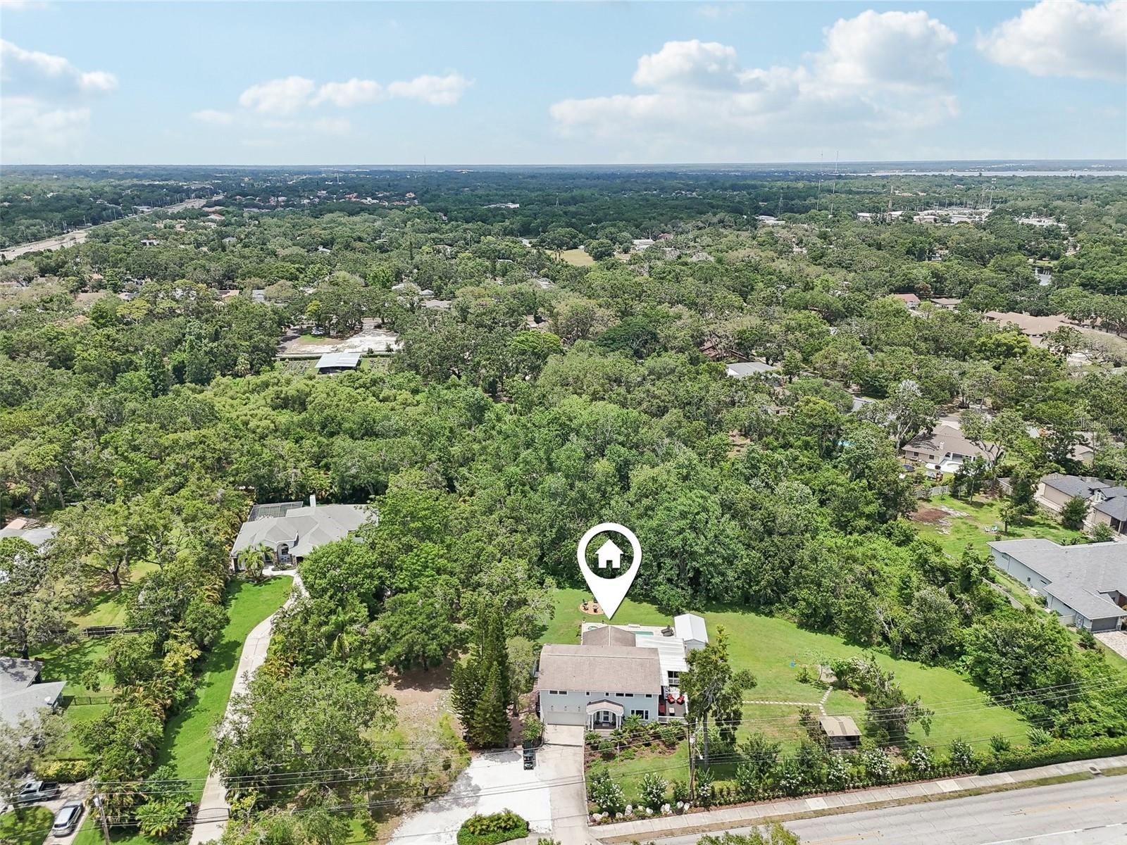 Privacy, luxury, and natural beauty. This exceptional property spans nine full lots and features a beautifully remodeled 4-bedroom pool home.