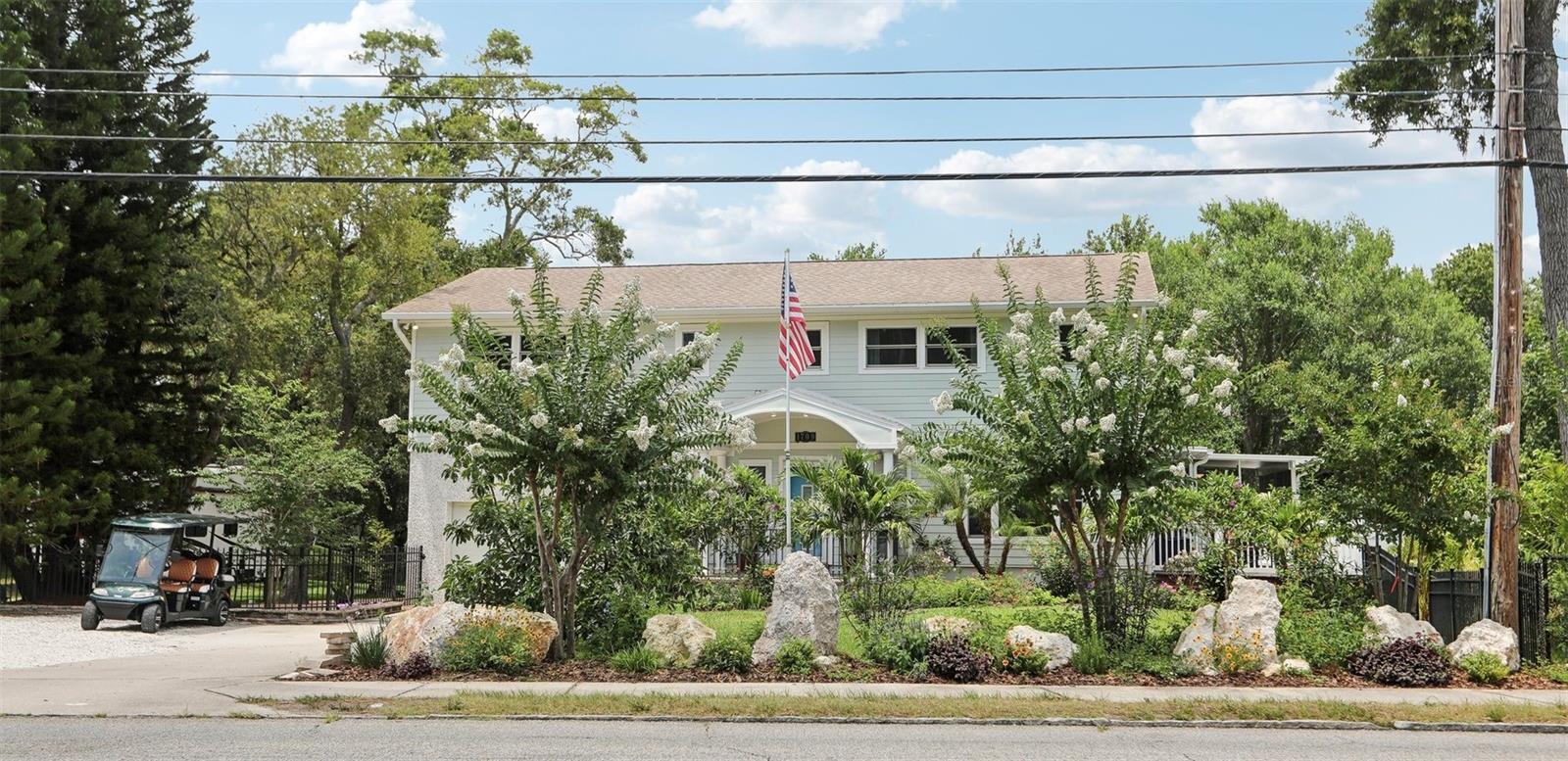 Landscaped with Florida native plants.