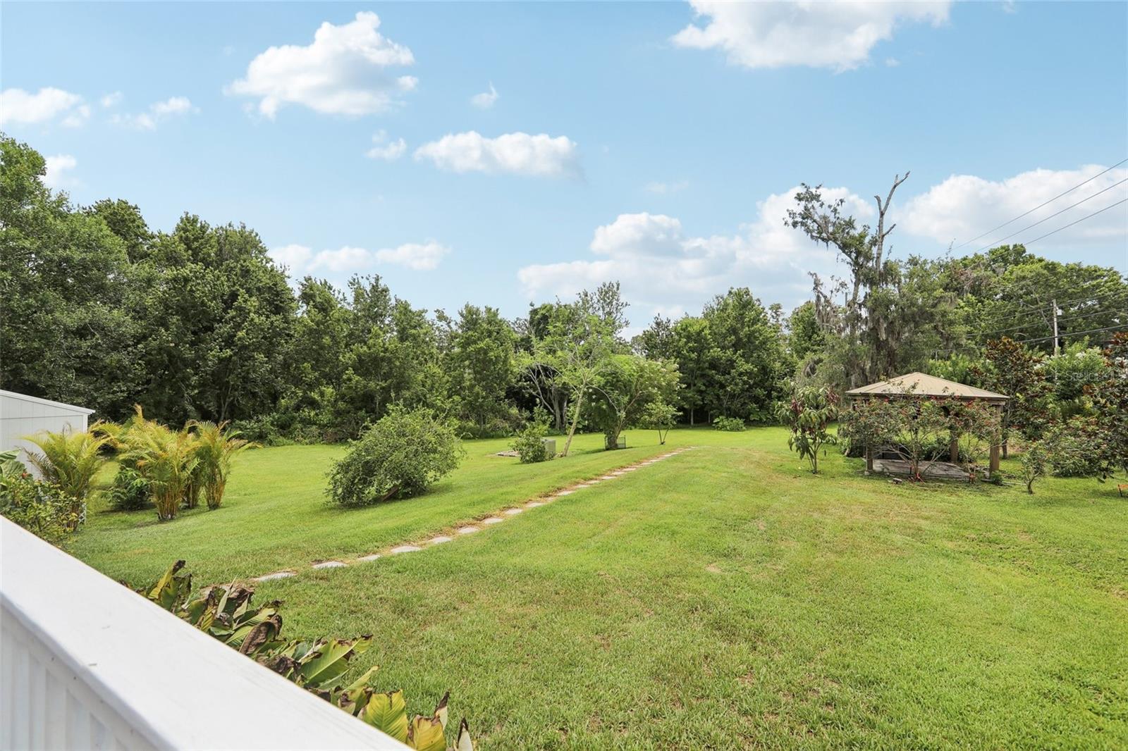 Nine lots providing privacy.  Gazebo with seating area.