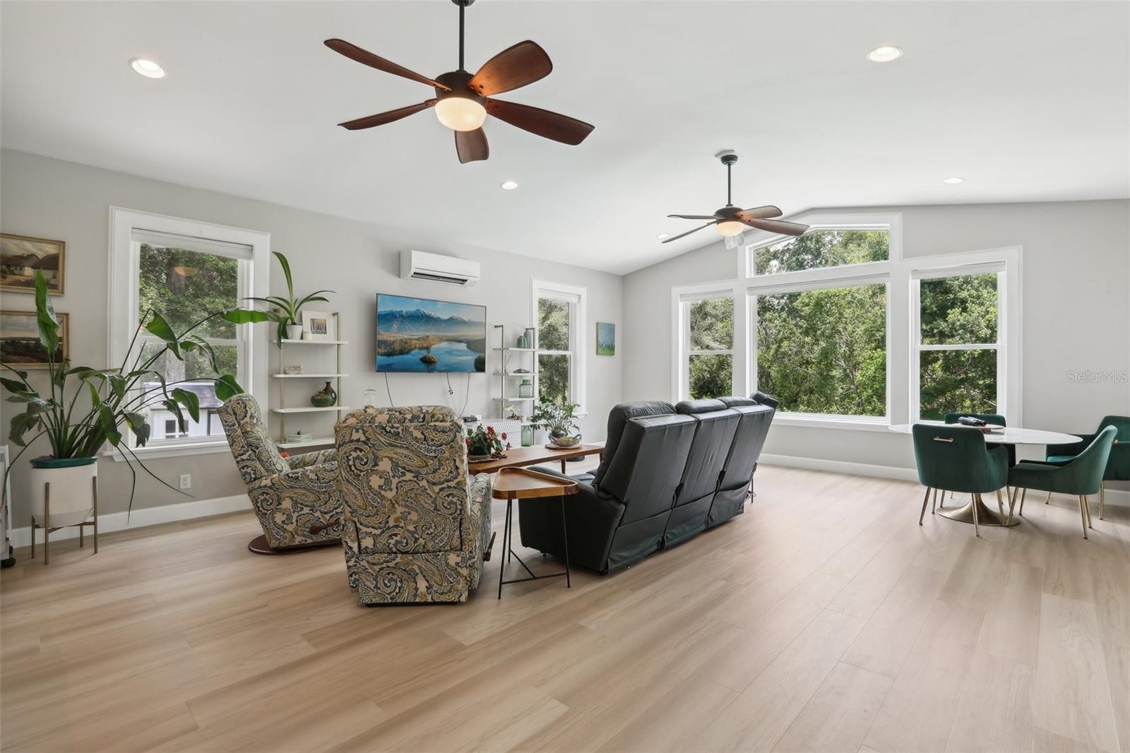 Massive Family room overlooking the pool and nature preserve.