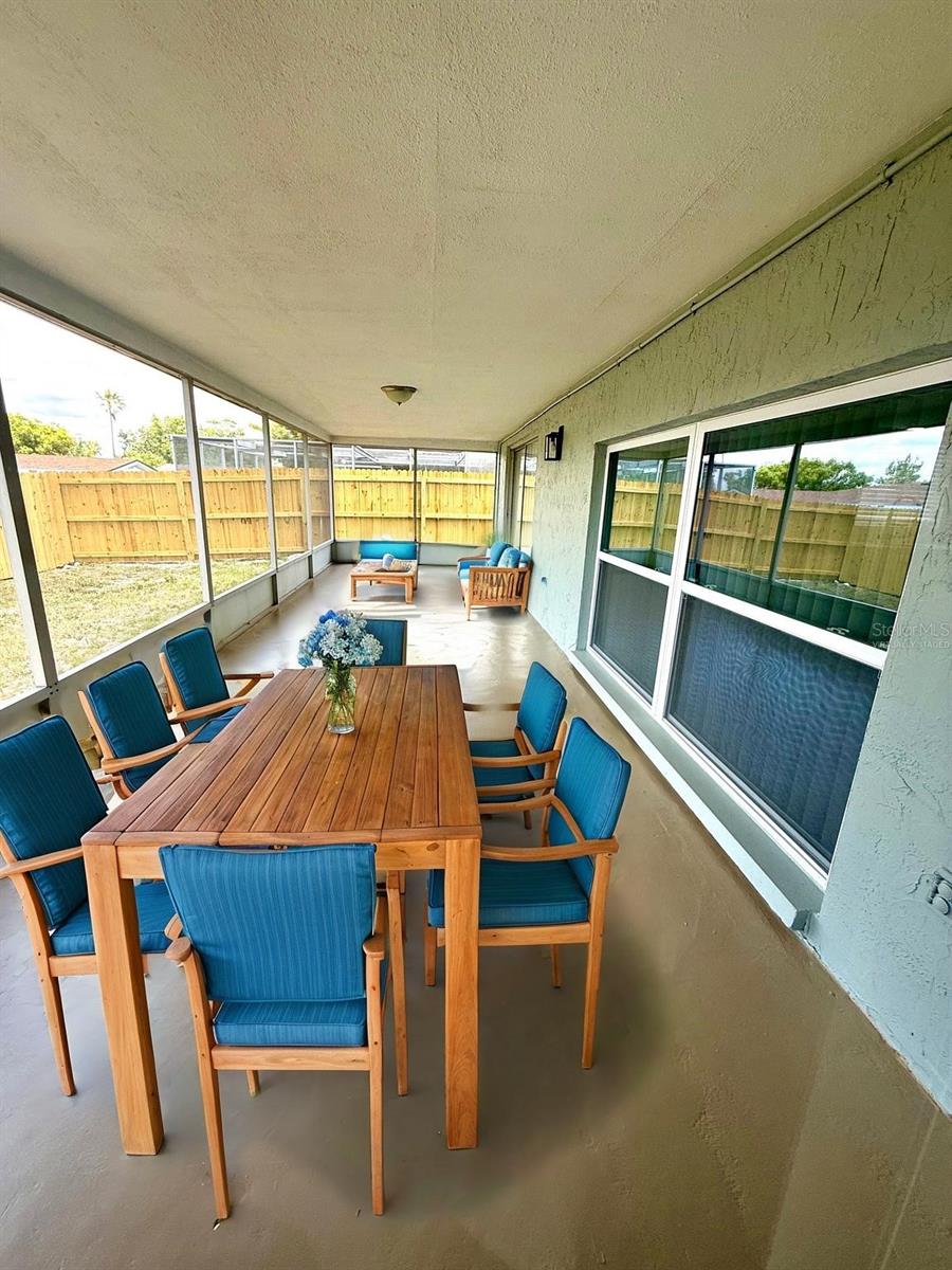 Virtually Staged Screened Patio