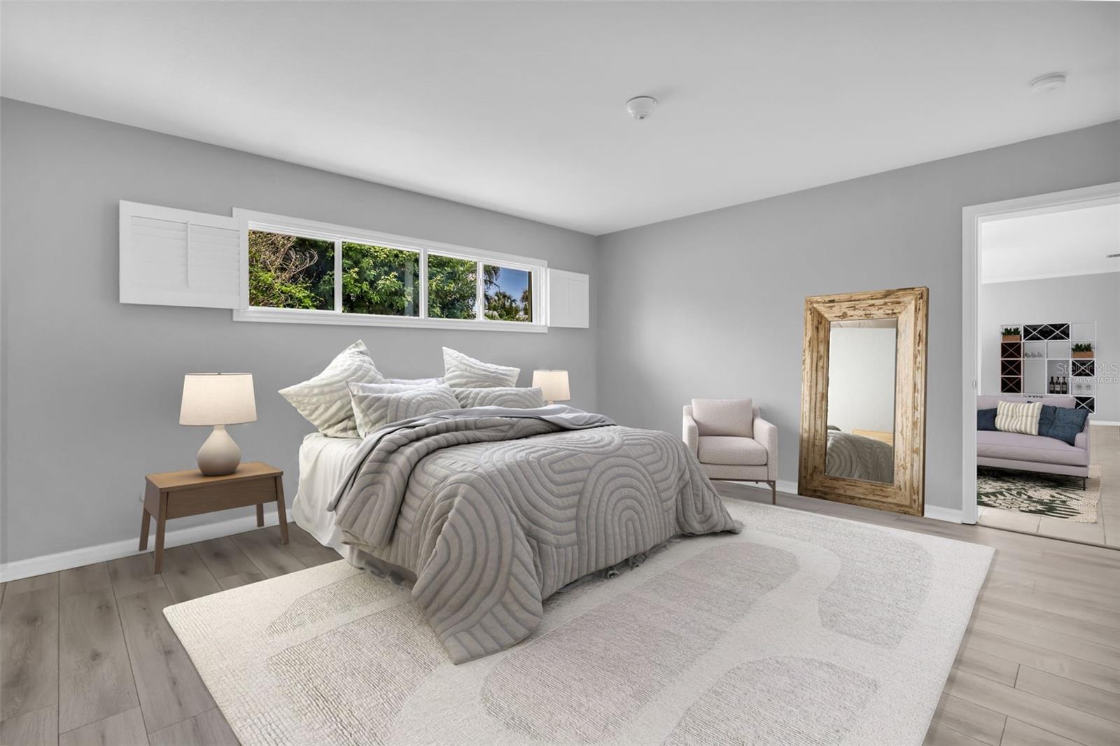 Virtually Staged Primary Bedroom
