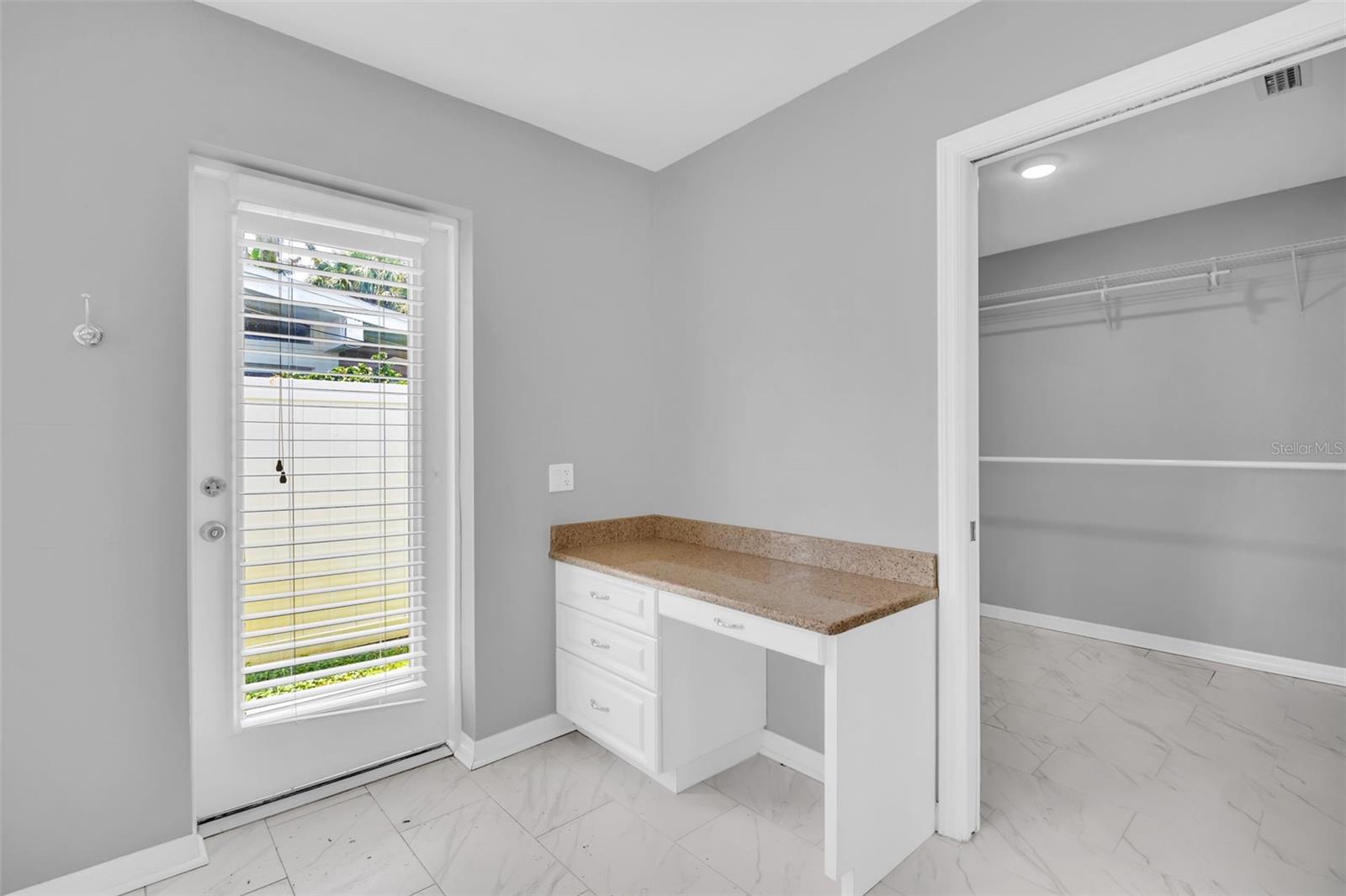 Vanity space in Primary En suite with massive closet!
