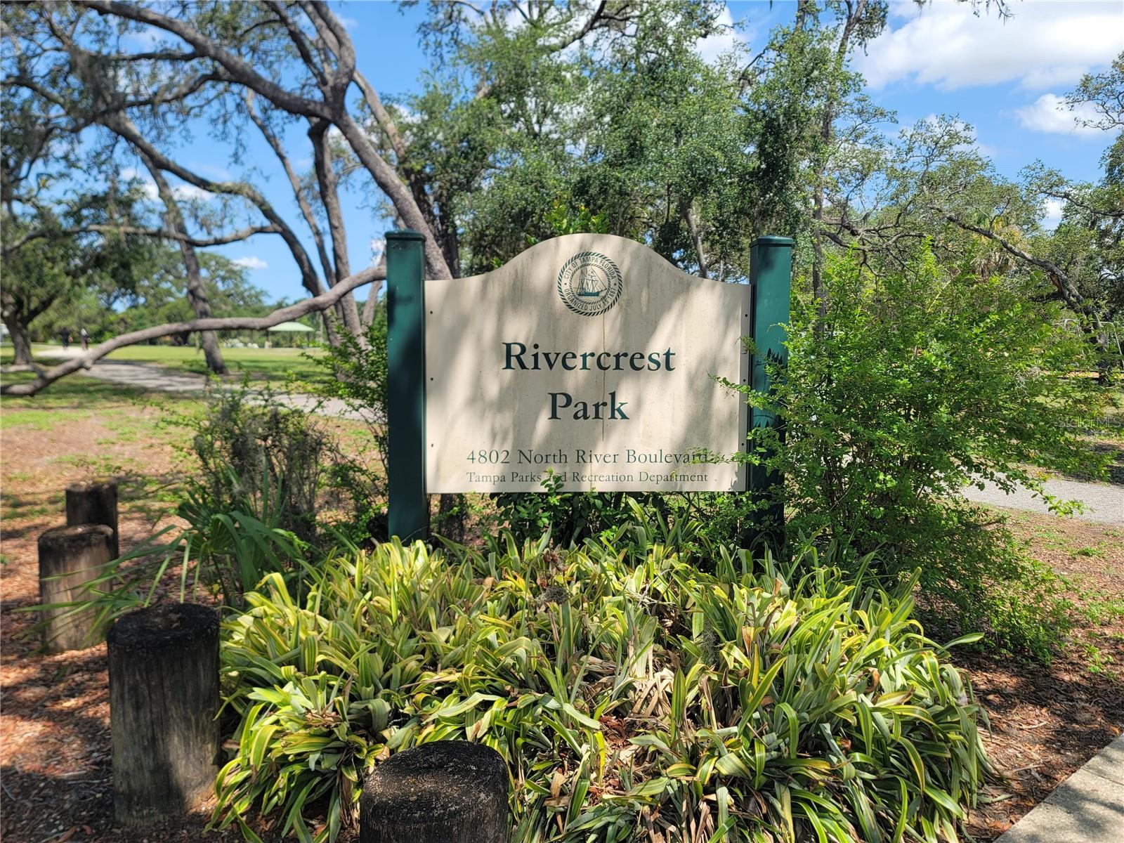 Rivercrest Park 1/2 mile away.