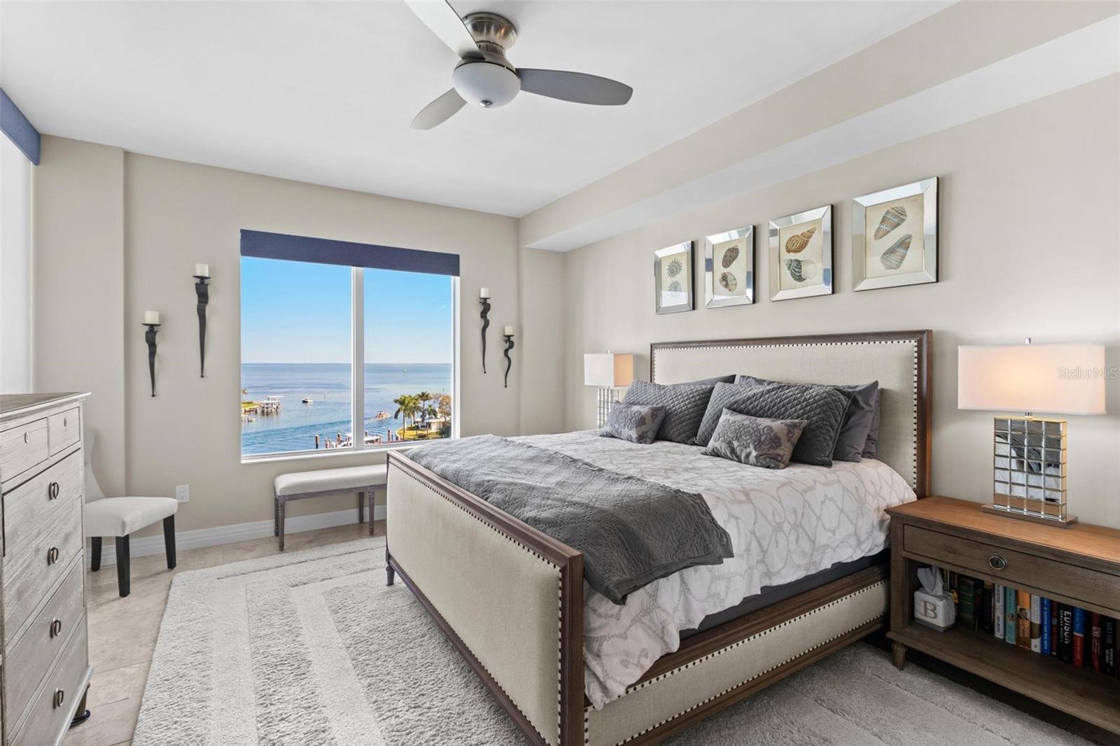 Balcony access and direct Tampa Bay views.