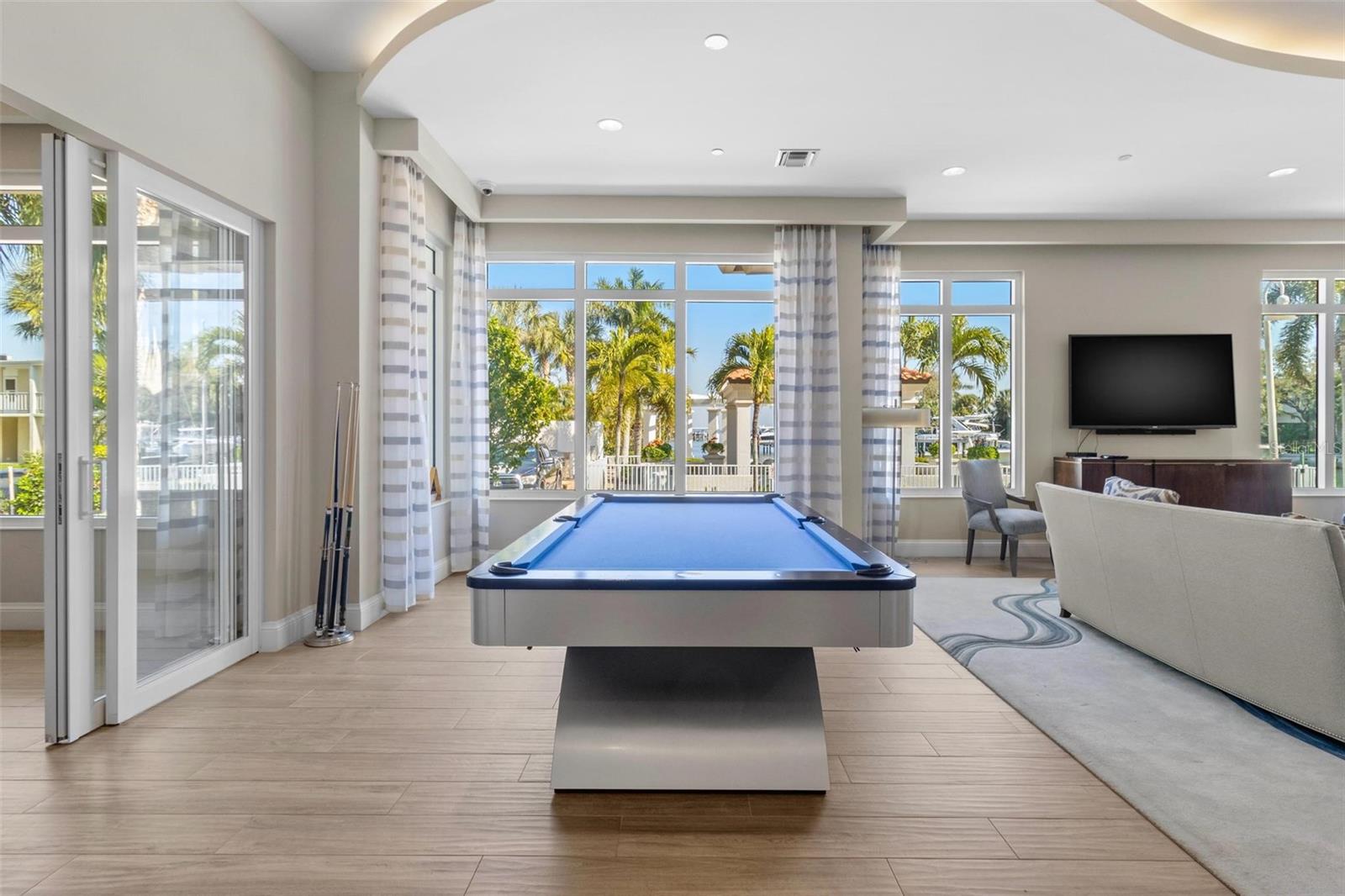 Poolside cabana and outdoor kitchen