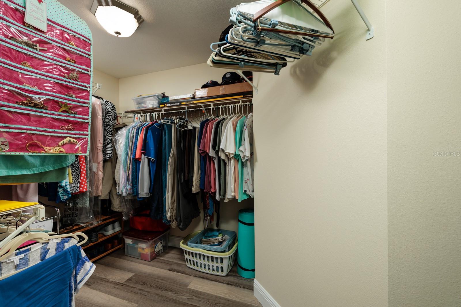 Walk in primary closet.