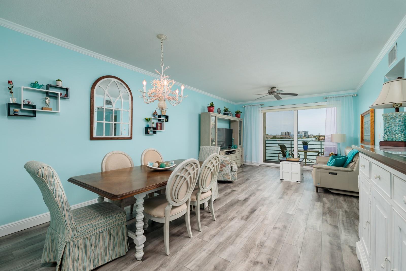 Open floor plan. Note the new LVP flooring.