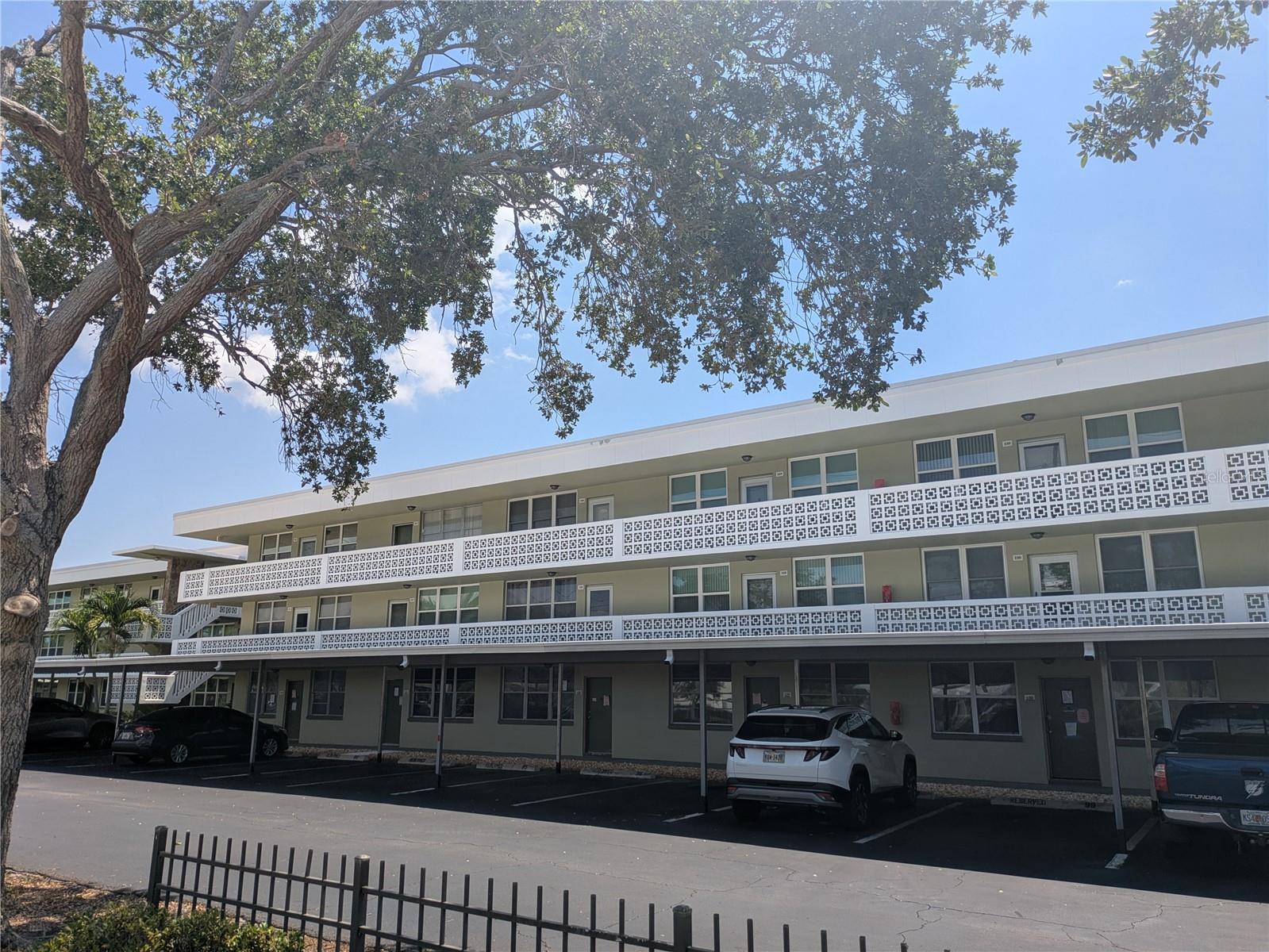 front of building