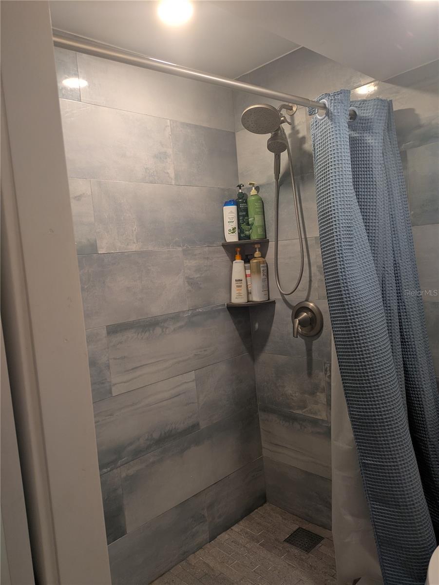 extra tall custom tiled walk in shower