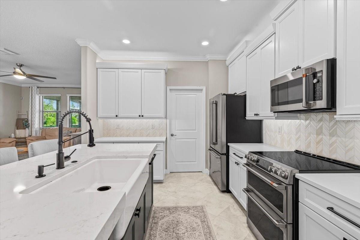 Kitchen with access to laundry room