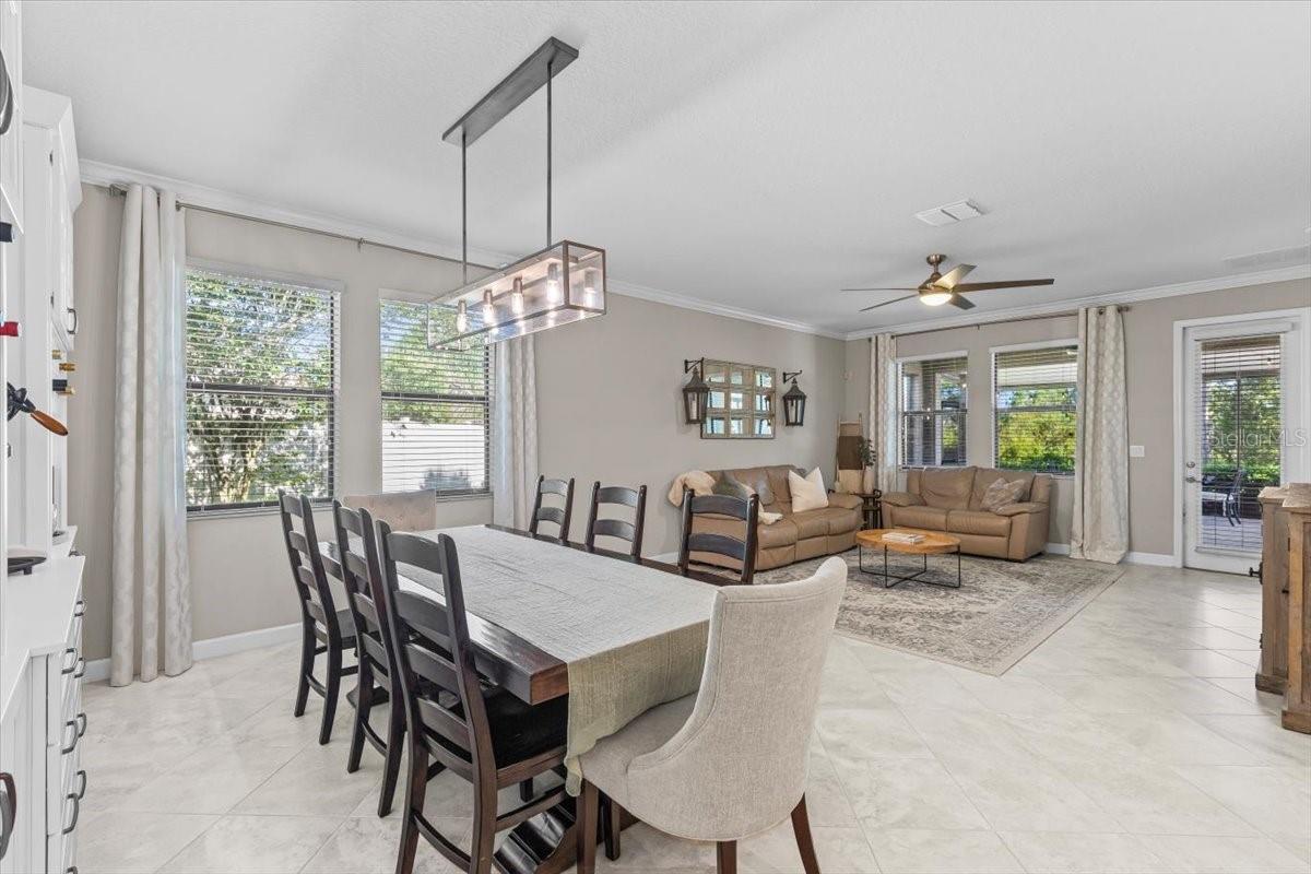 Dining room and living room