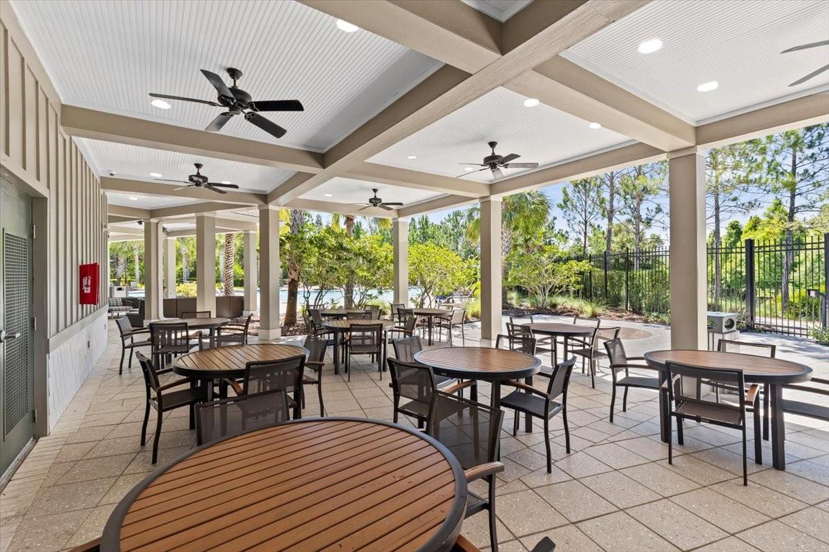 Pool dining seating