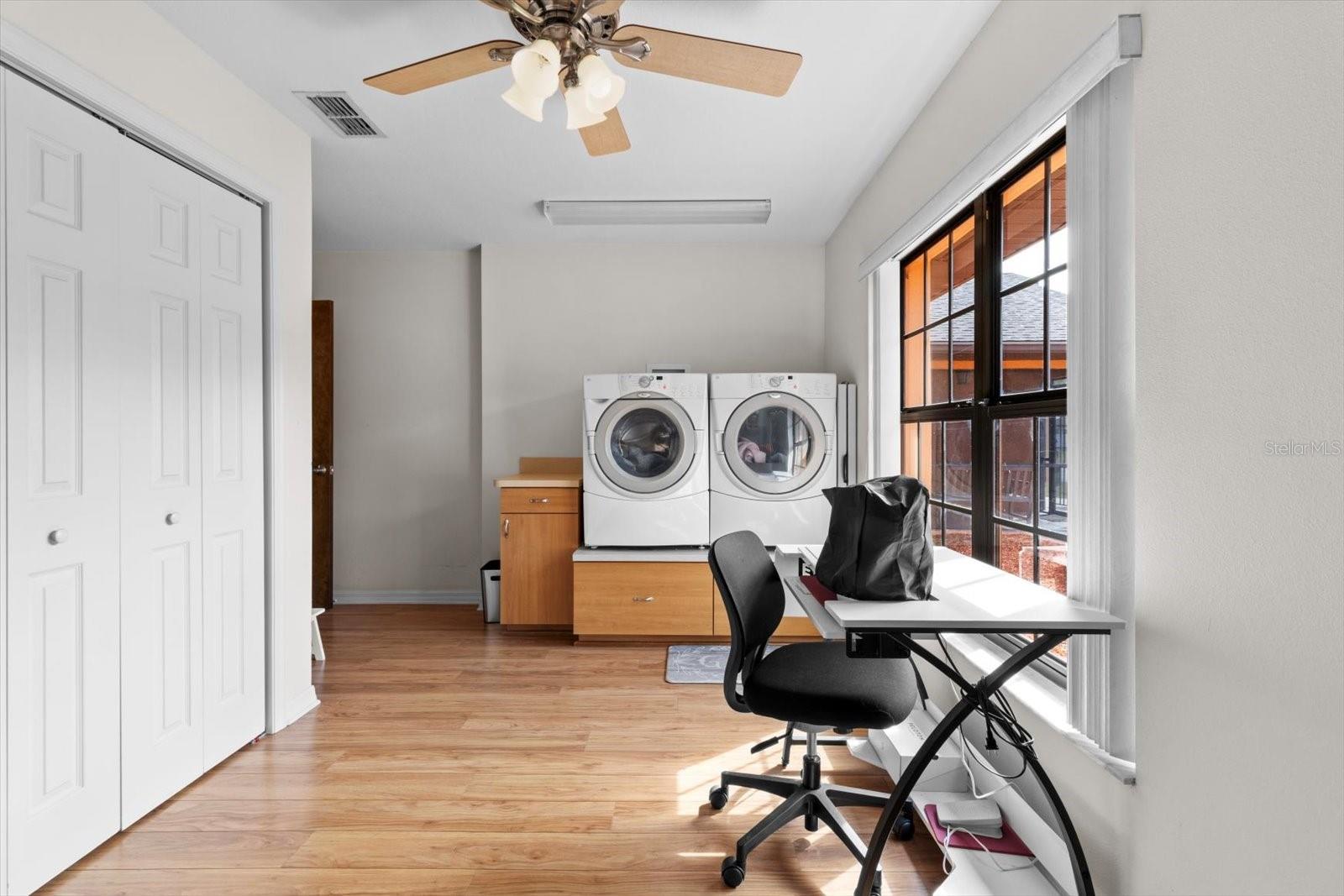 Laundry Room connecting the main house to the suite