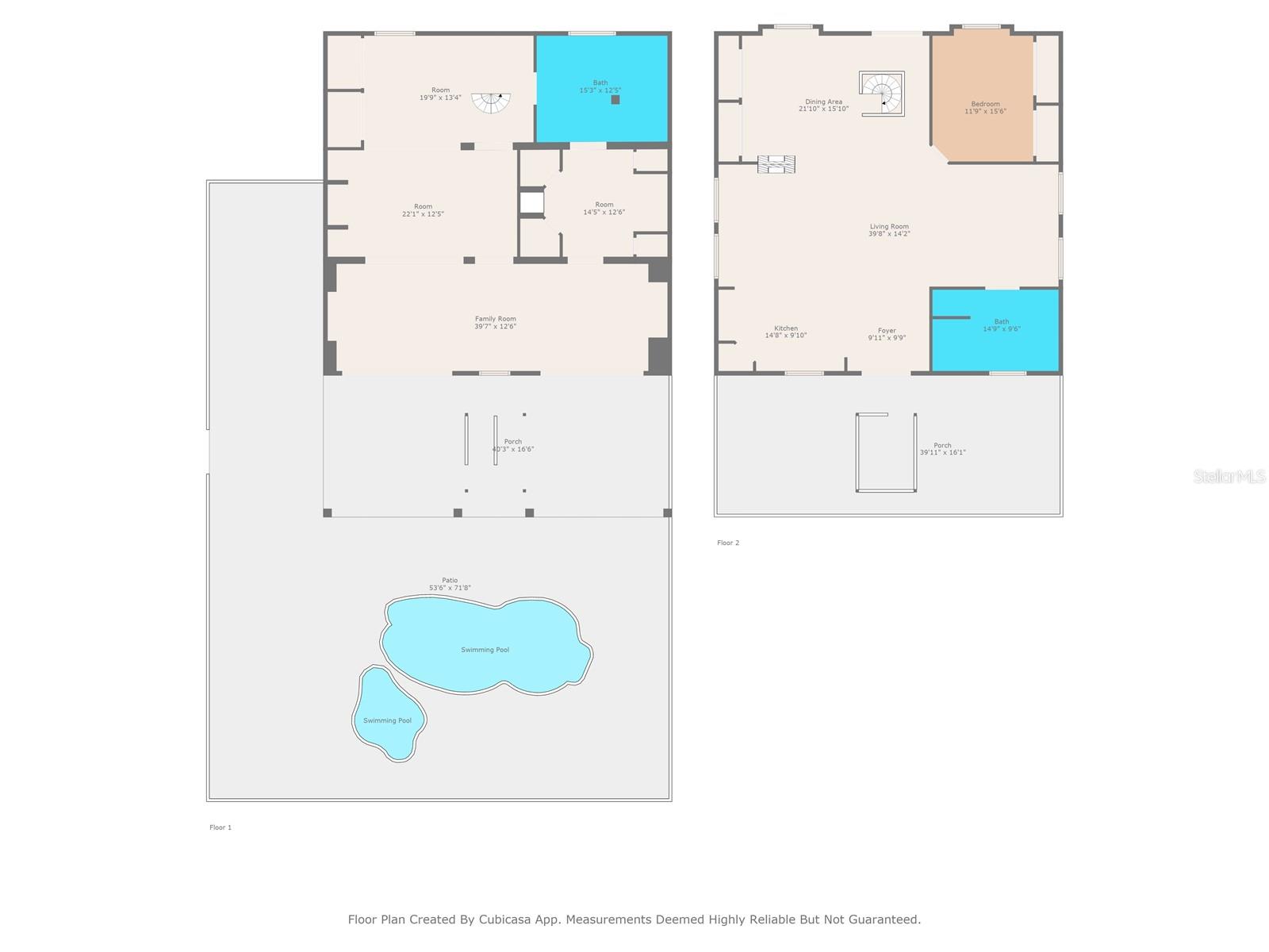 Floor Plan for both levels.