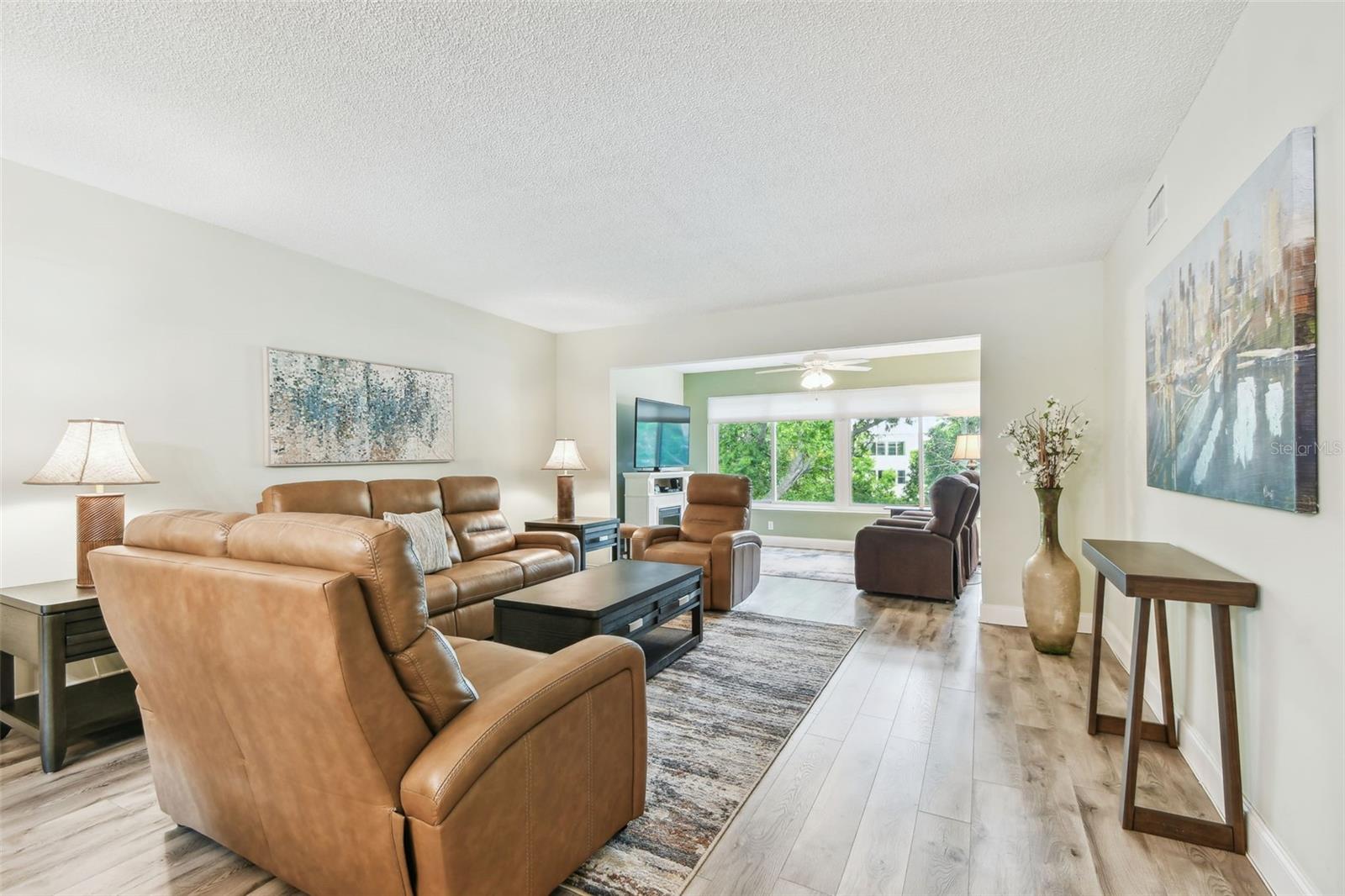 Large Living Room, also with luxury vinyl flooring. Comfy cozy