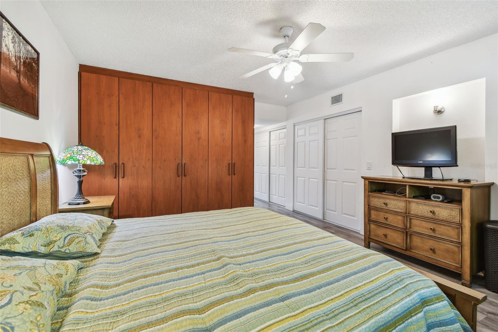 Double closets to the right